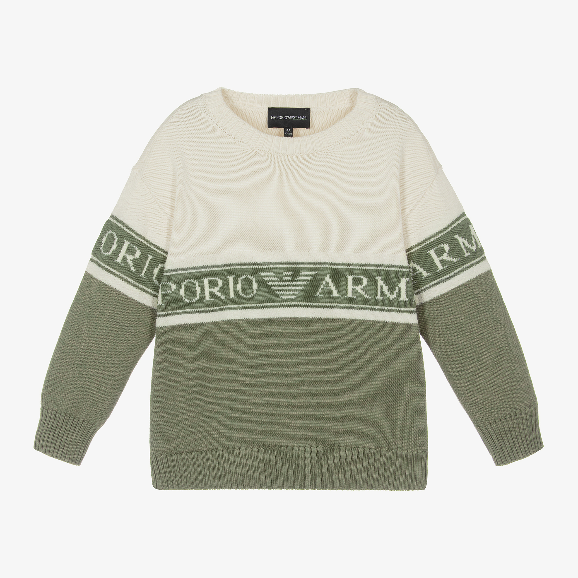 トップス EMPORIO ARMANI knit 90s EMPORIO ARMANI Front Switching Design Knit Sweater Size 40(K