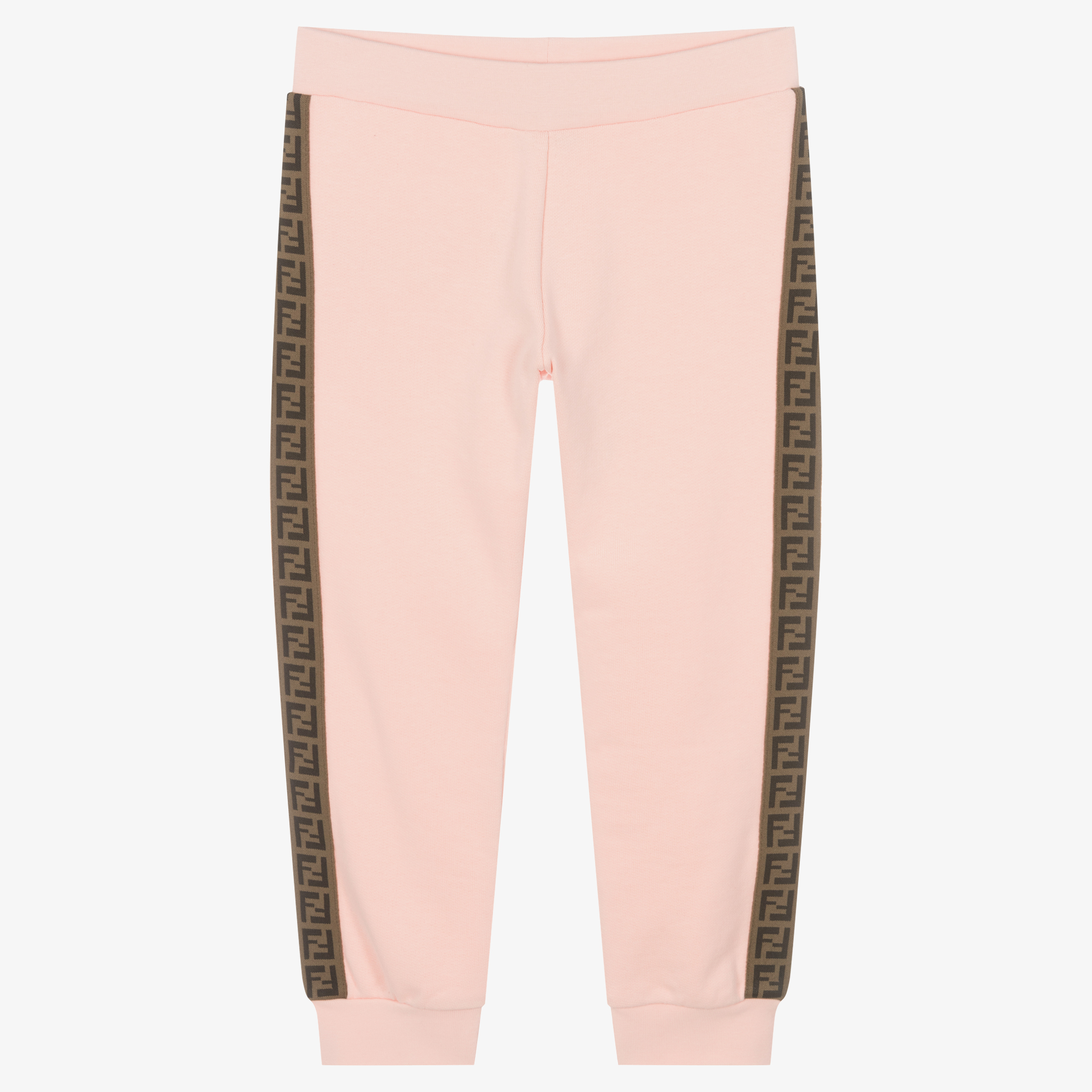 Fendi - Girls Pink Cotton Logo Joggers