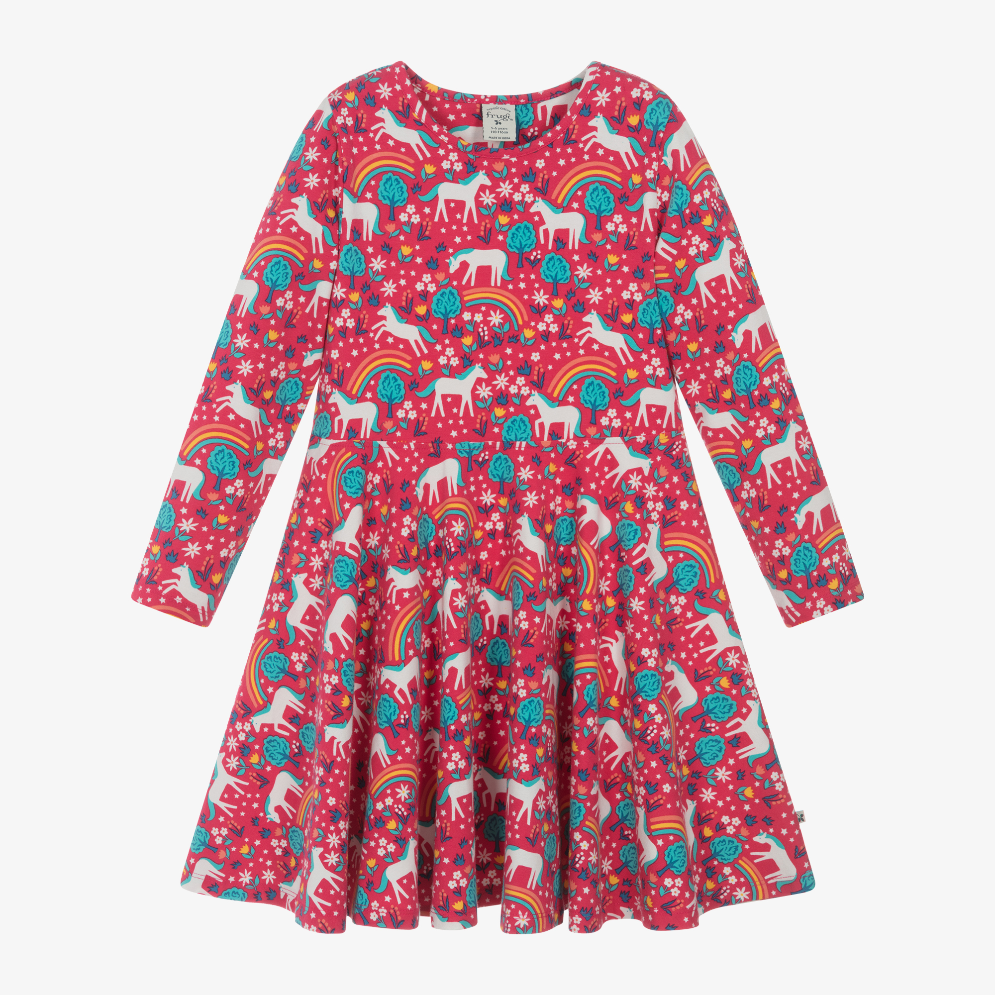 frugi unicorn skater dress Frugi Unicorn Print Skater Dress Pink