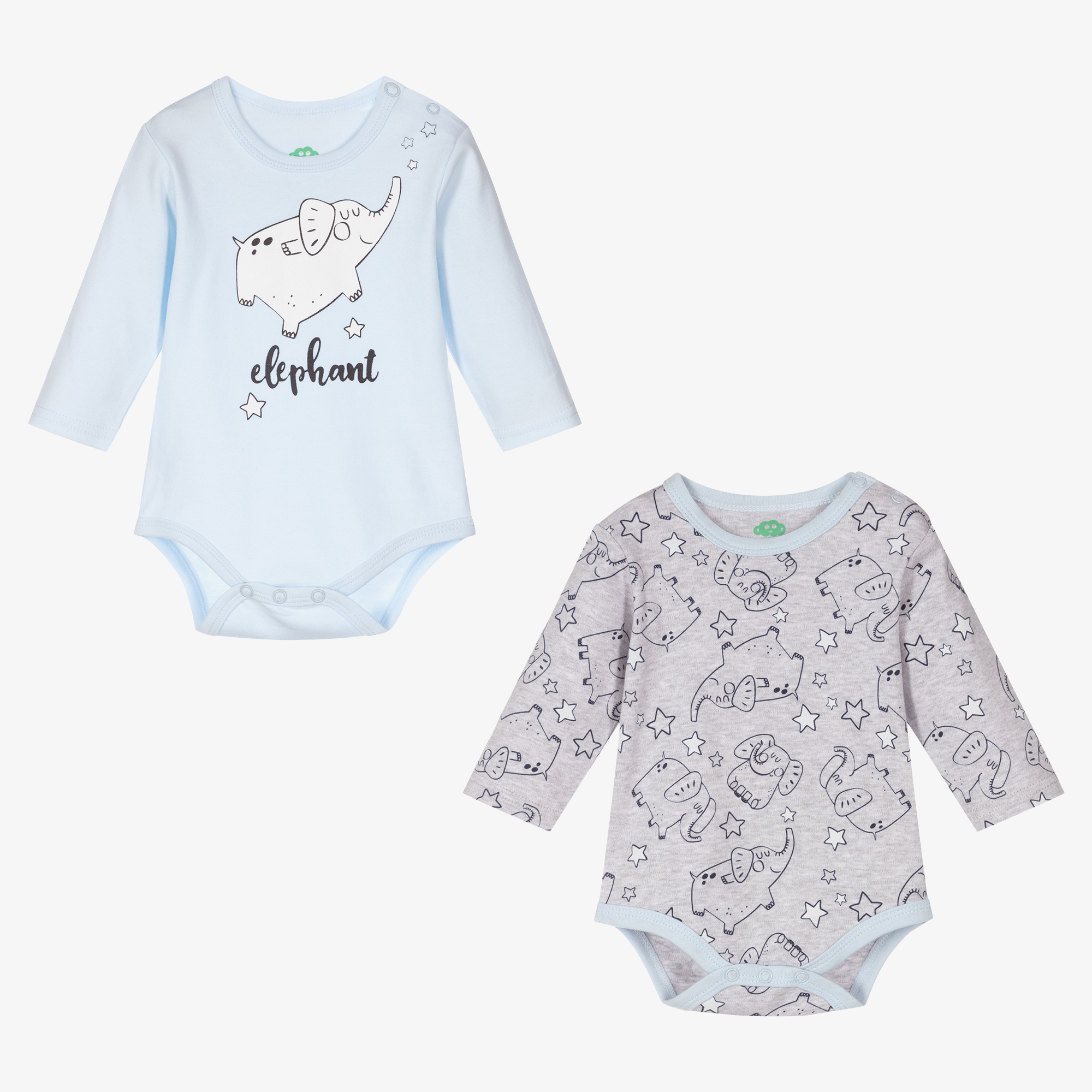 FS Baby Blue Grey Bodyvests 2 Pack Childrensalon Outlet