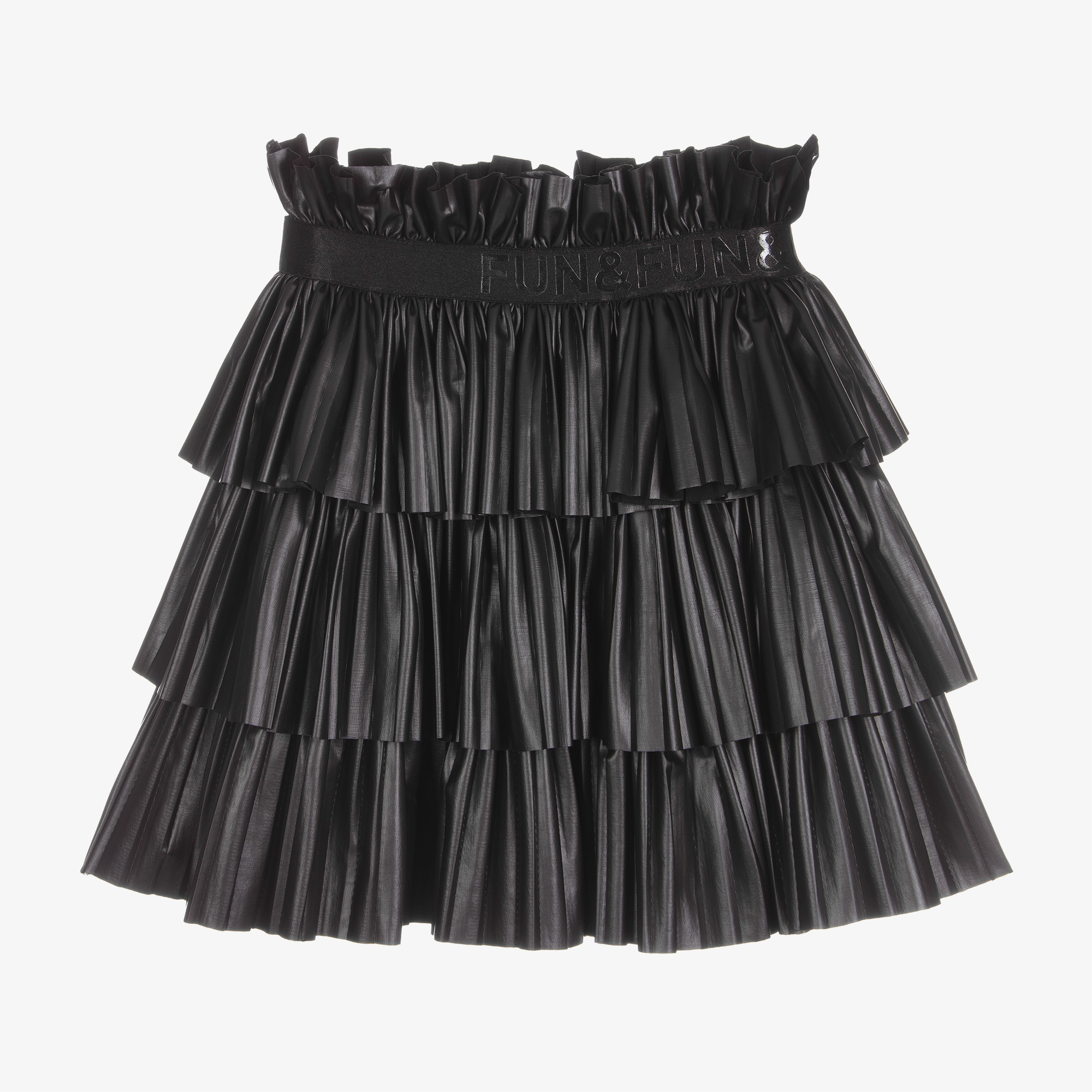 スカート melt the lady logo gradation skirt black Fun & Fun - Girls Black Faux Leather Skirt | Childrensalon
