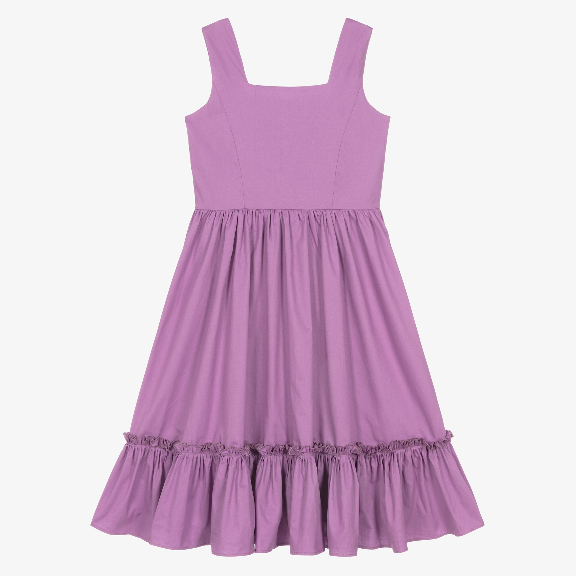 white christmas dresses Purple Ikat Cotton Lounge Wear Dress with Pockets S to 6XL main image 0