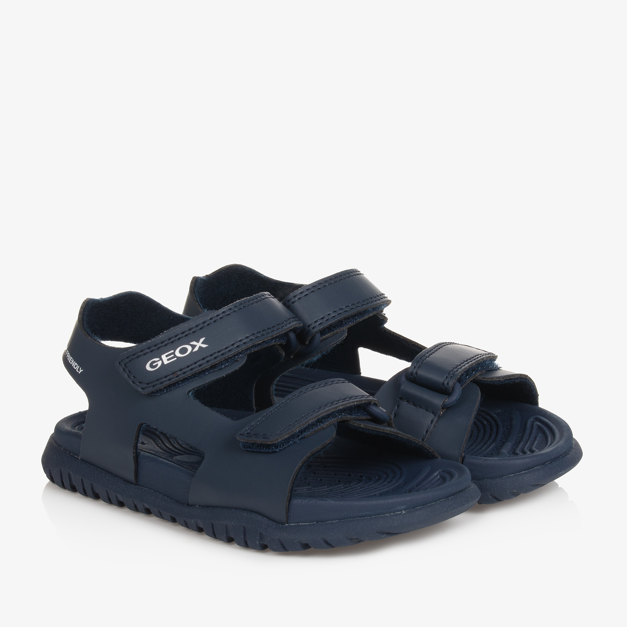 Boy Geox Garcon Sandales Geox Boys Navy Blue Velcro Sandals