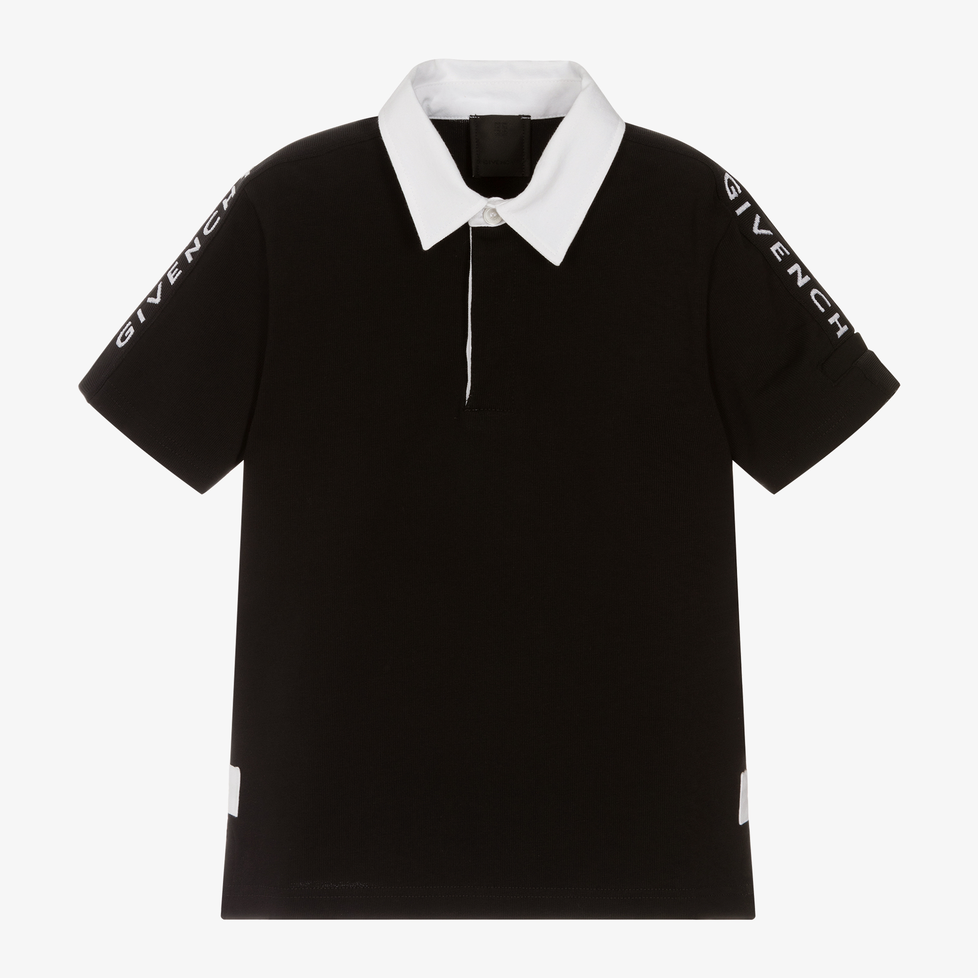 Givenchy - Boys Black Cotton Rugby Shirt | Childrensalon Outlet