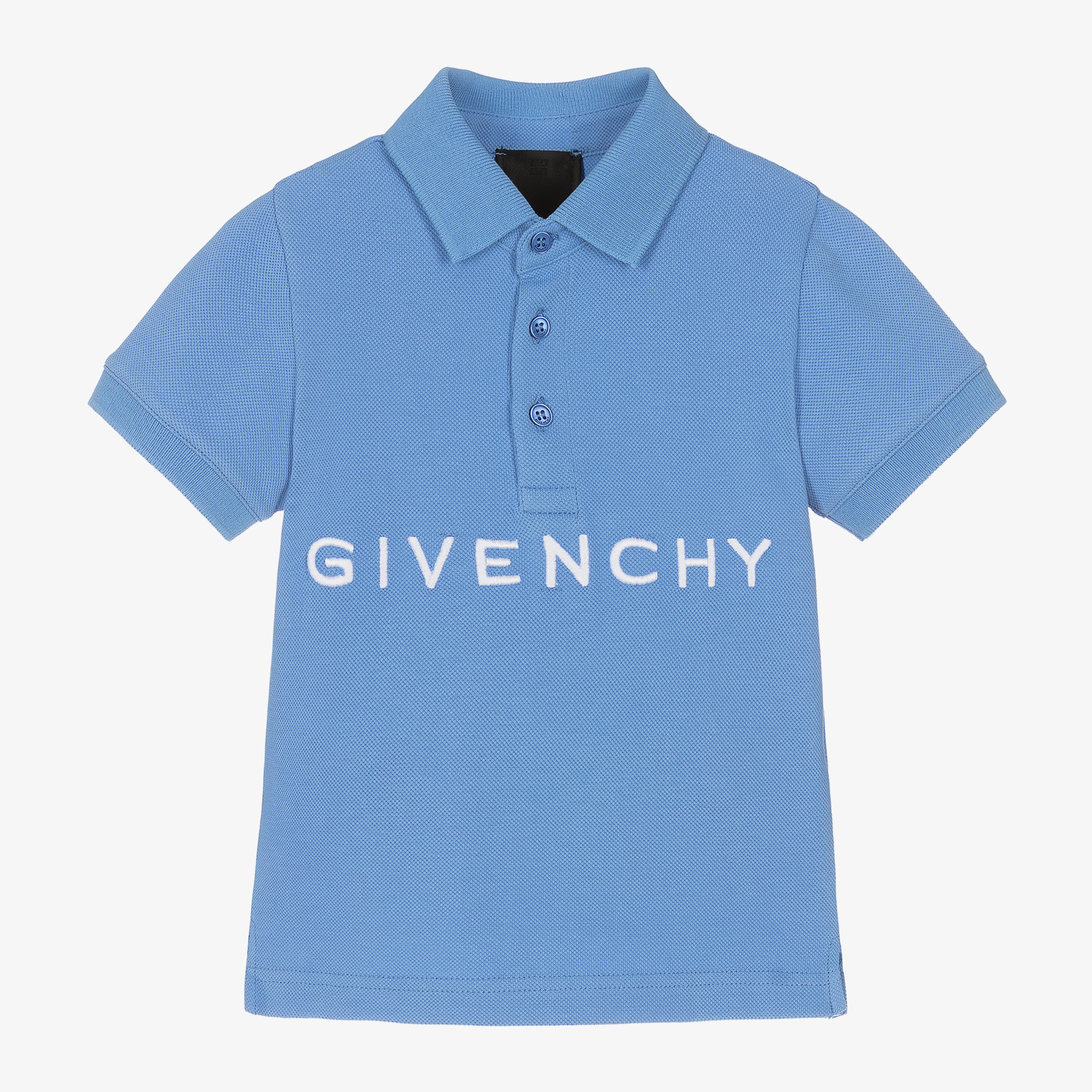 Givenchy - Boys Blue Cotton Polo Shirt | Childrensalon Outlet