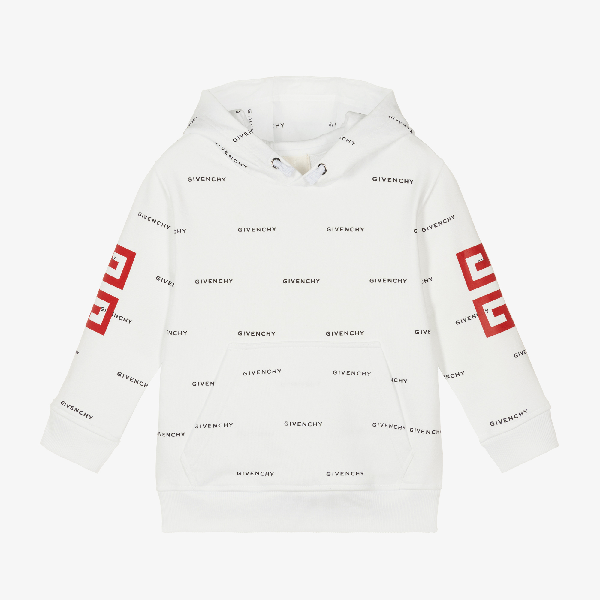 Givenchy - Boys White 4G Cotton Hoodie | Childrensalon Outlet Givenchy - Boys White 4G Cotton Hoodie | Childrensalon Outlet