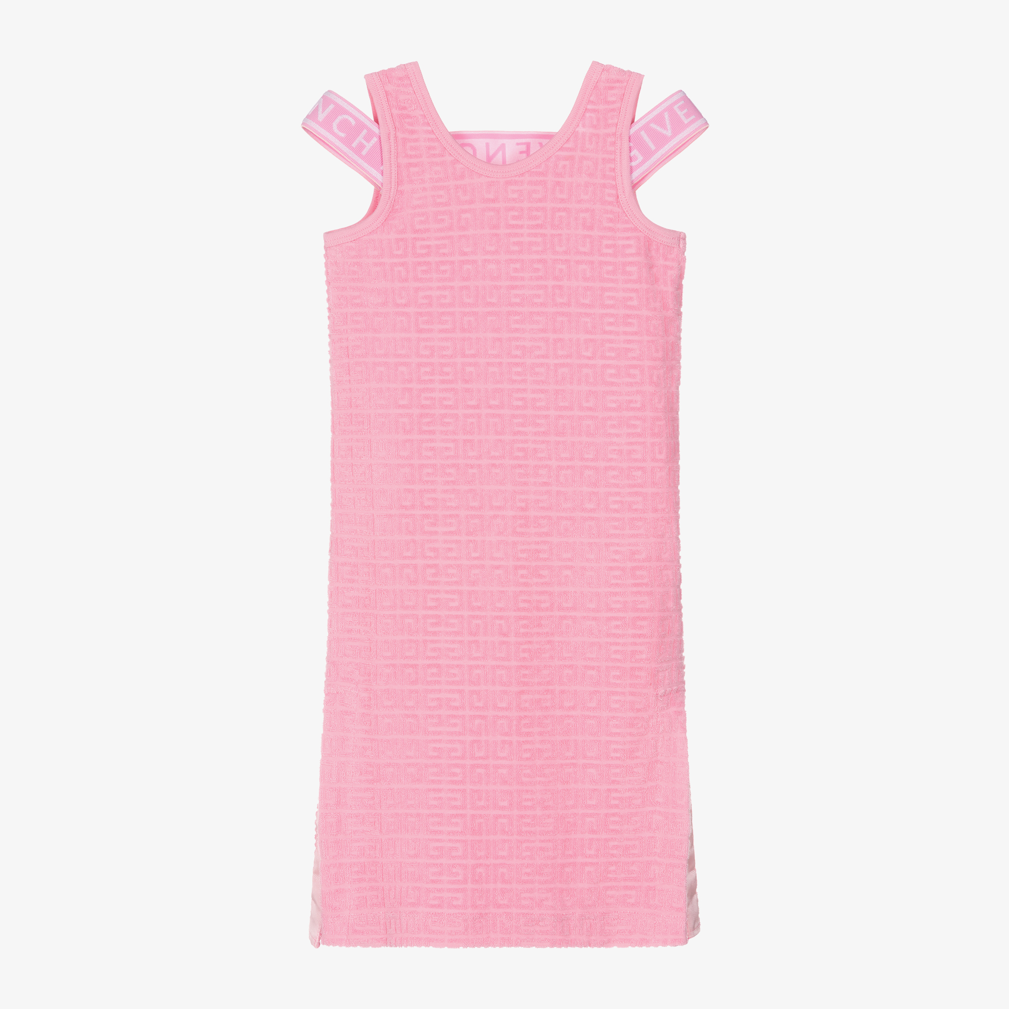 Givenchy - Girls Pink Cotton 4G Towelling Dress