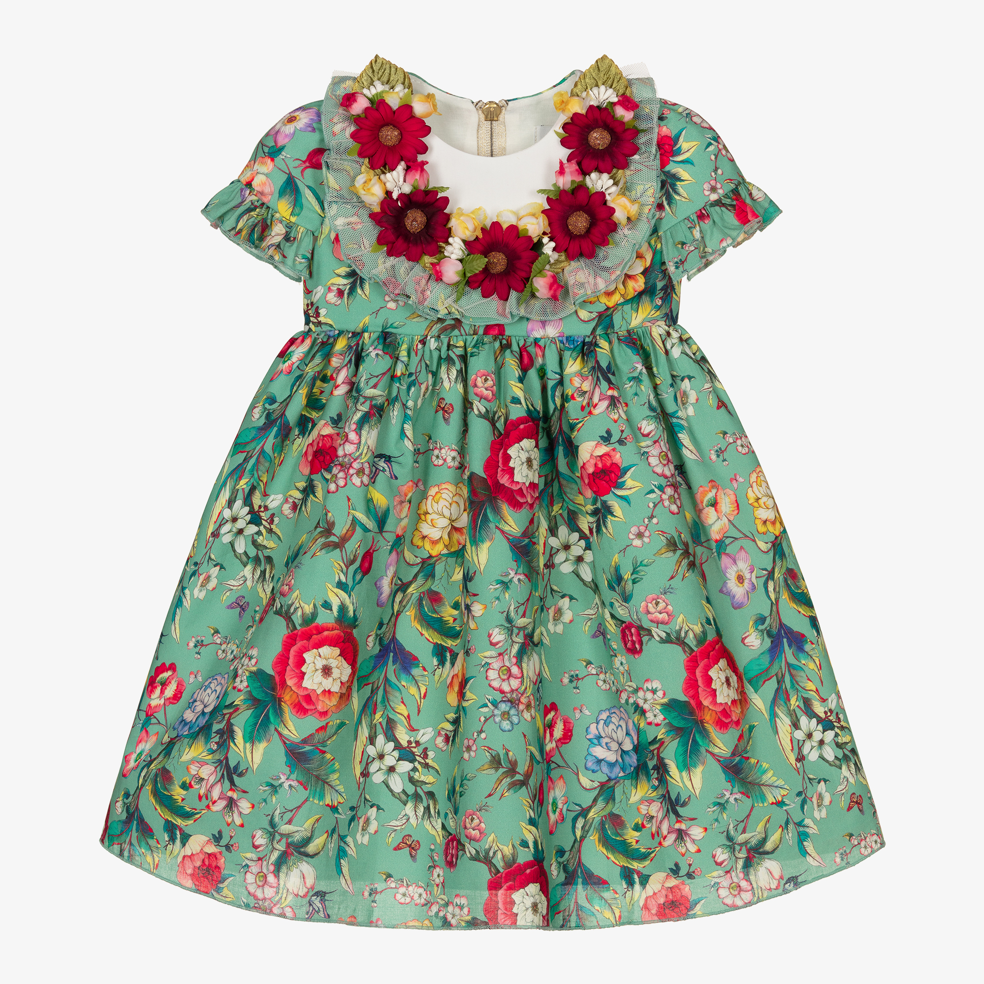 Graci - Green Floral Baby Dress | Childrensalon Outlet Graci - Green Floral Baby Dress | Childrensalon Outlet