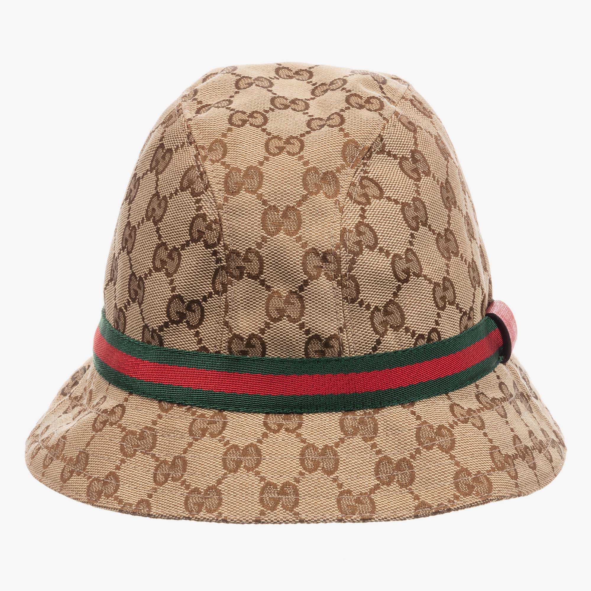Gucci - Beige & Brown GG Canvas Hat | Childrensalon Outlet