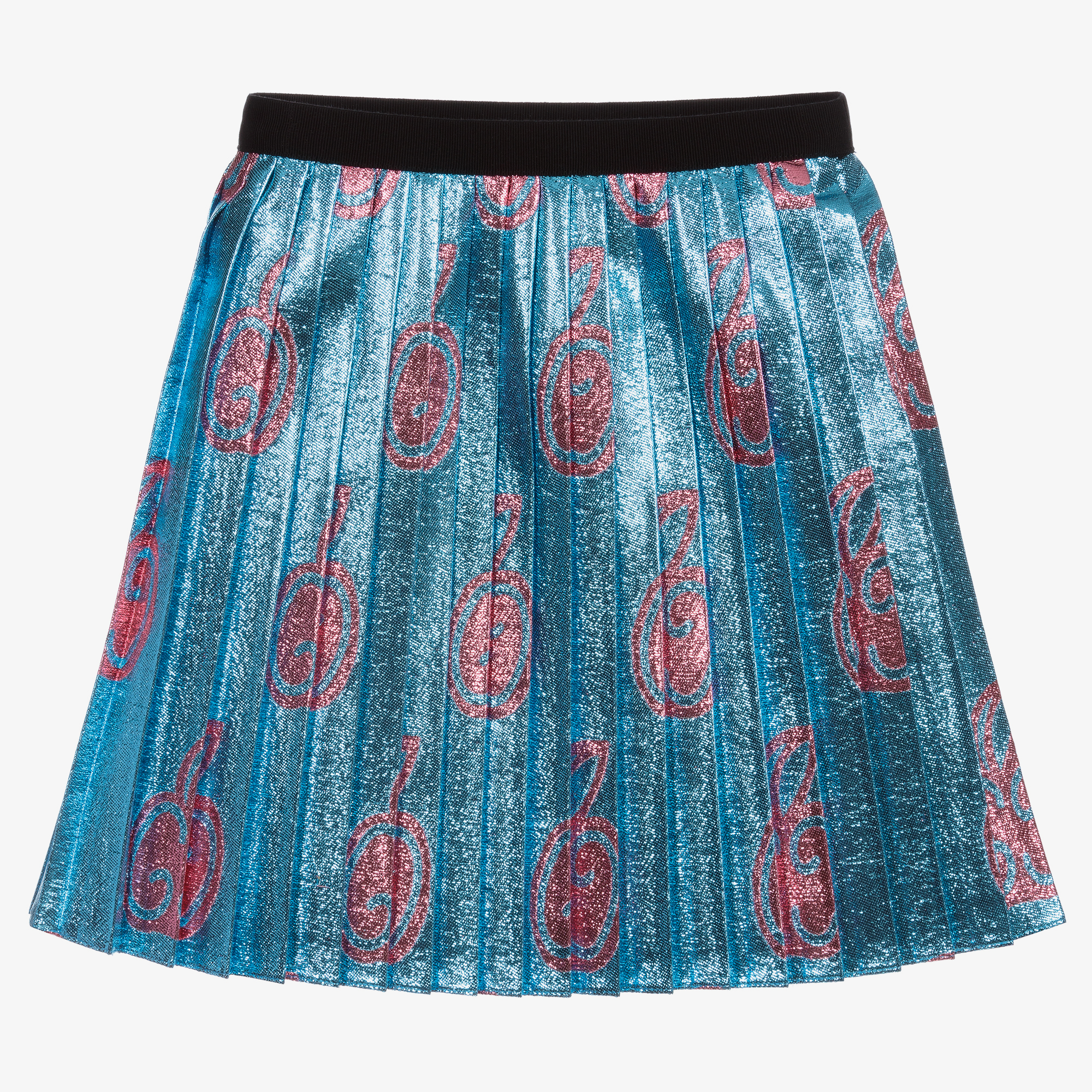 Gucci - Girls Shimmering Blue Pleated Skirt | Childrensalon Outlet