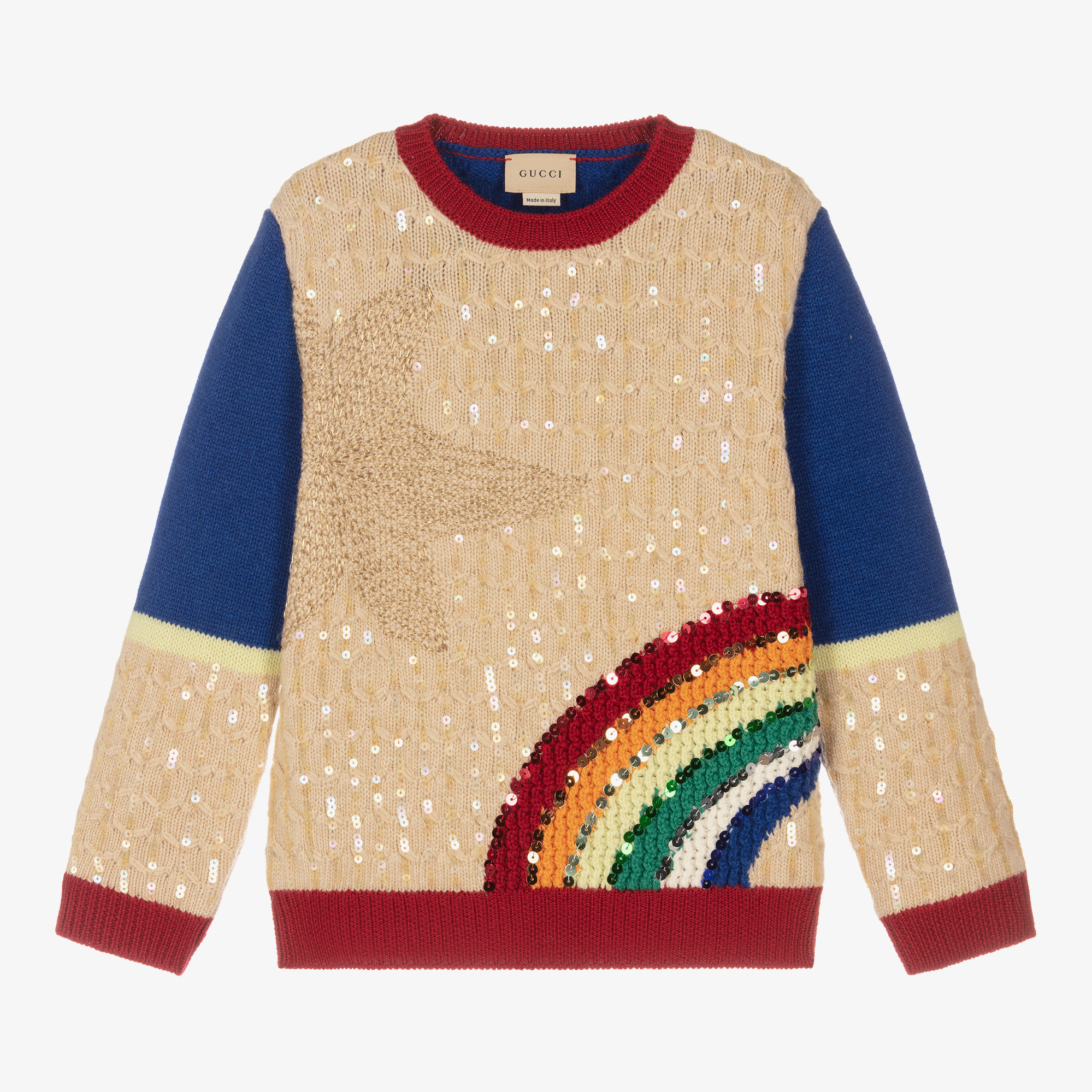 Gucci - Girls Wool Sweater with Sequins | Childrensalon Outlet