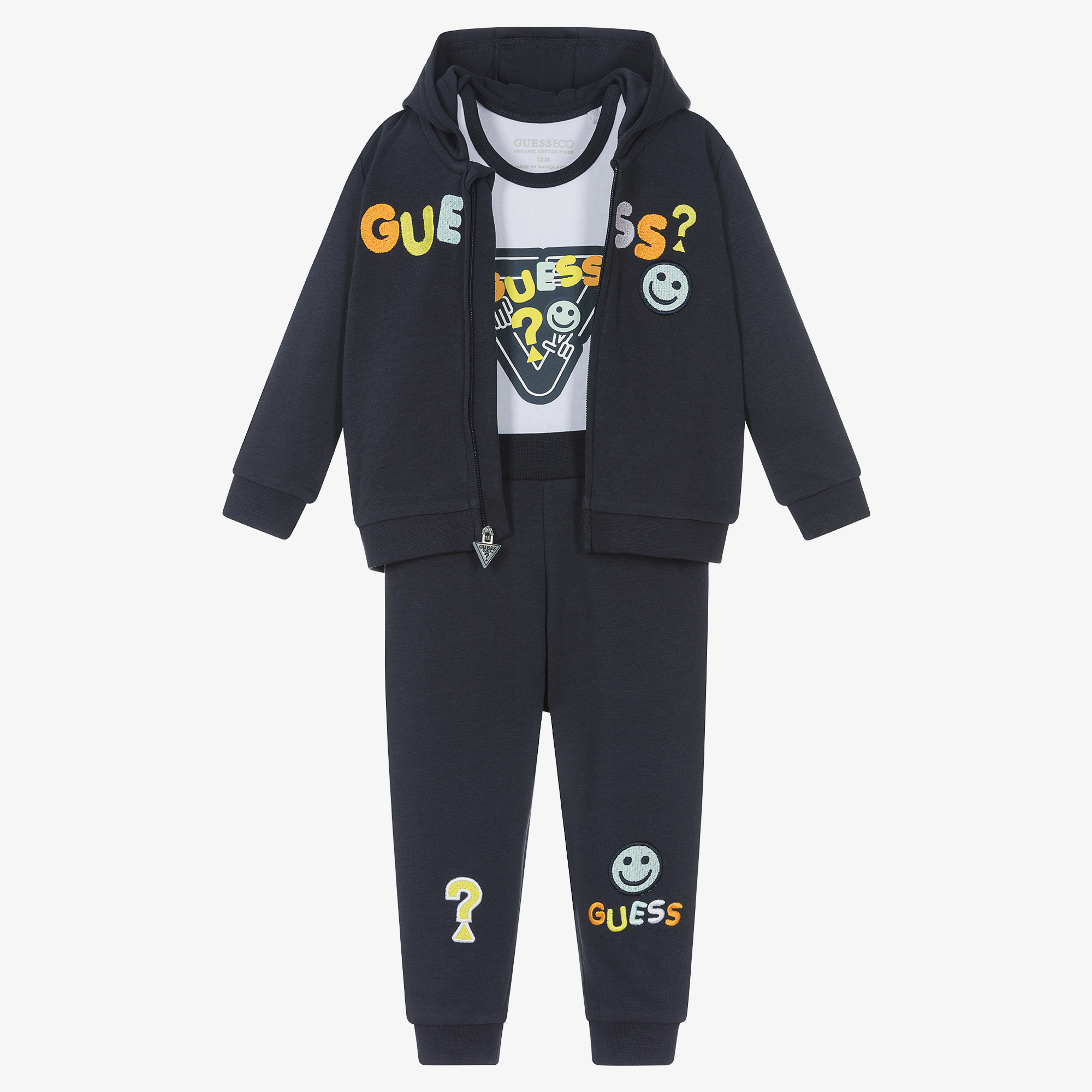 Guess Baby Boys Navy Blue Tracksuit Set Childrensalon Outlet