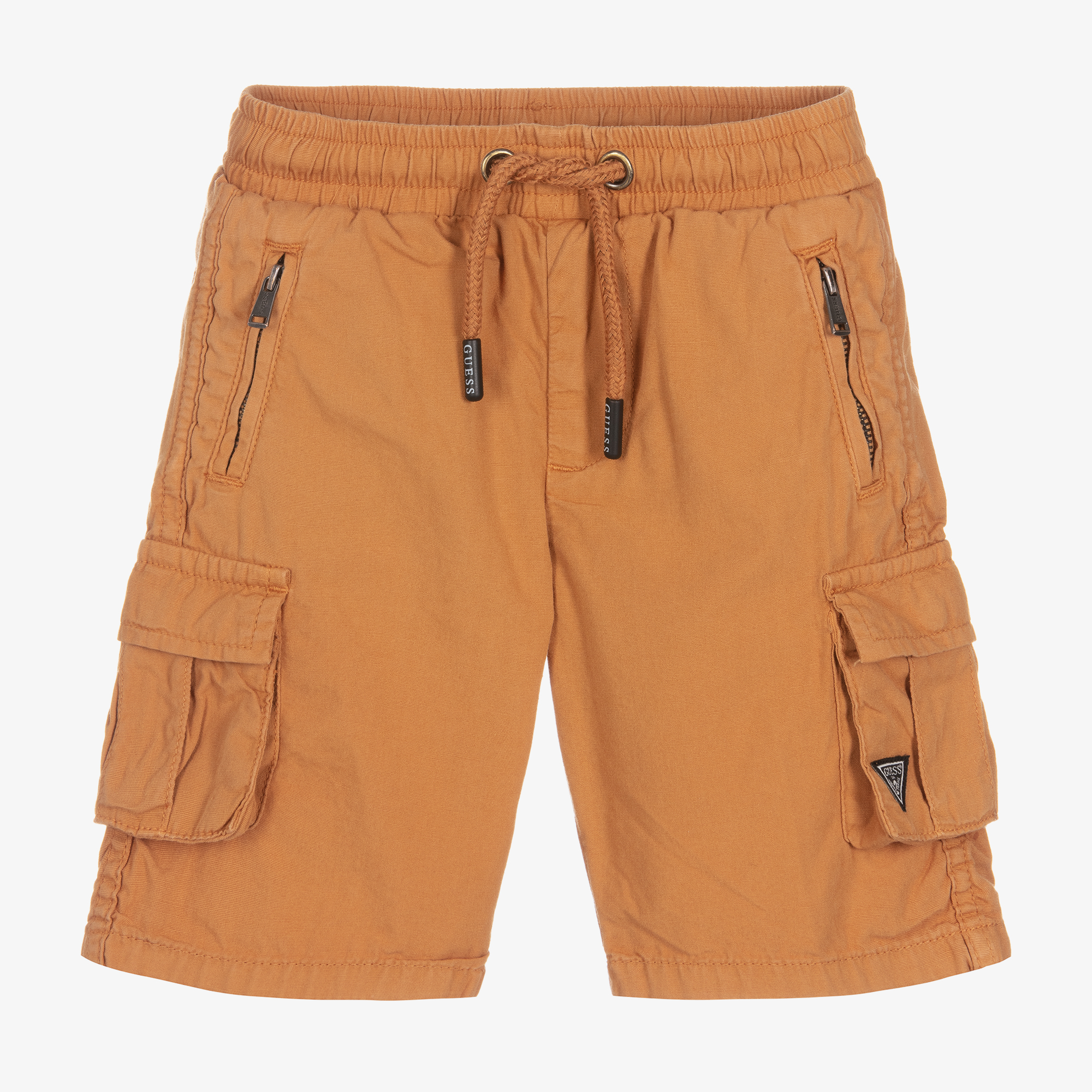 Guess - Boys Beige Cotton Cargo Shorts | Childrensalon Outlet