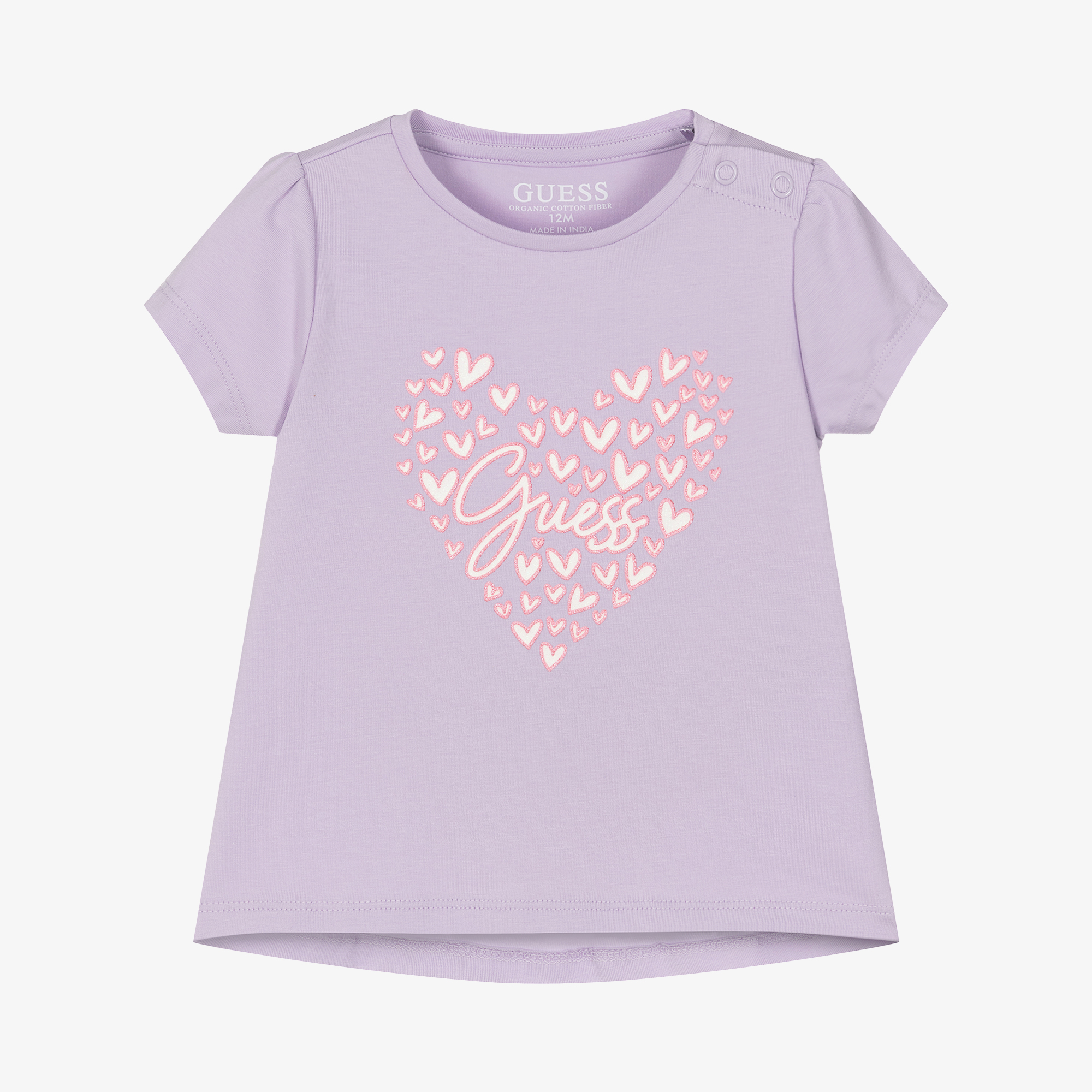 guess st james striped tee purple