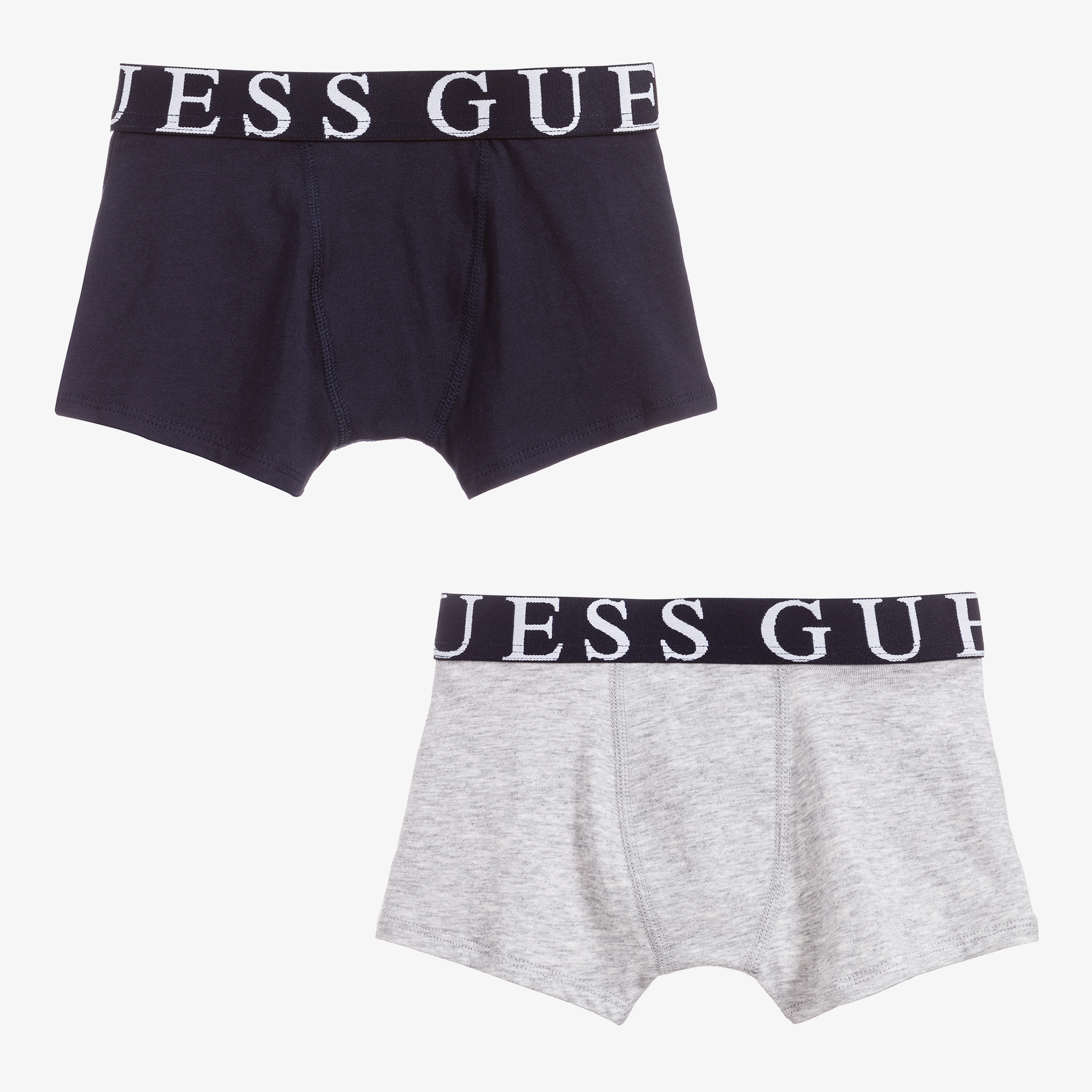 Guess Grey Blue Boxers (2 Pack) Childrensalon Outlet