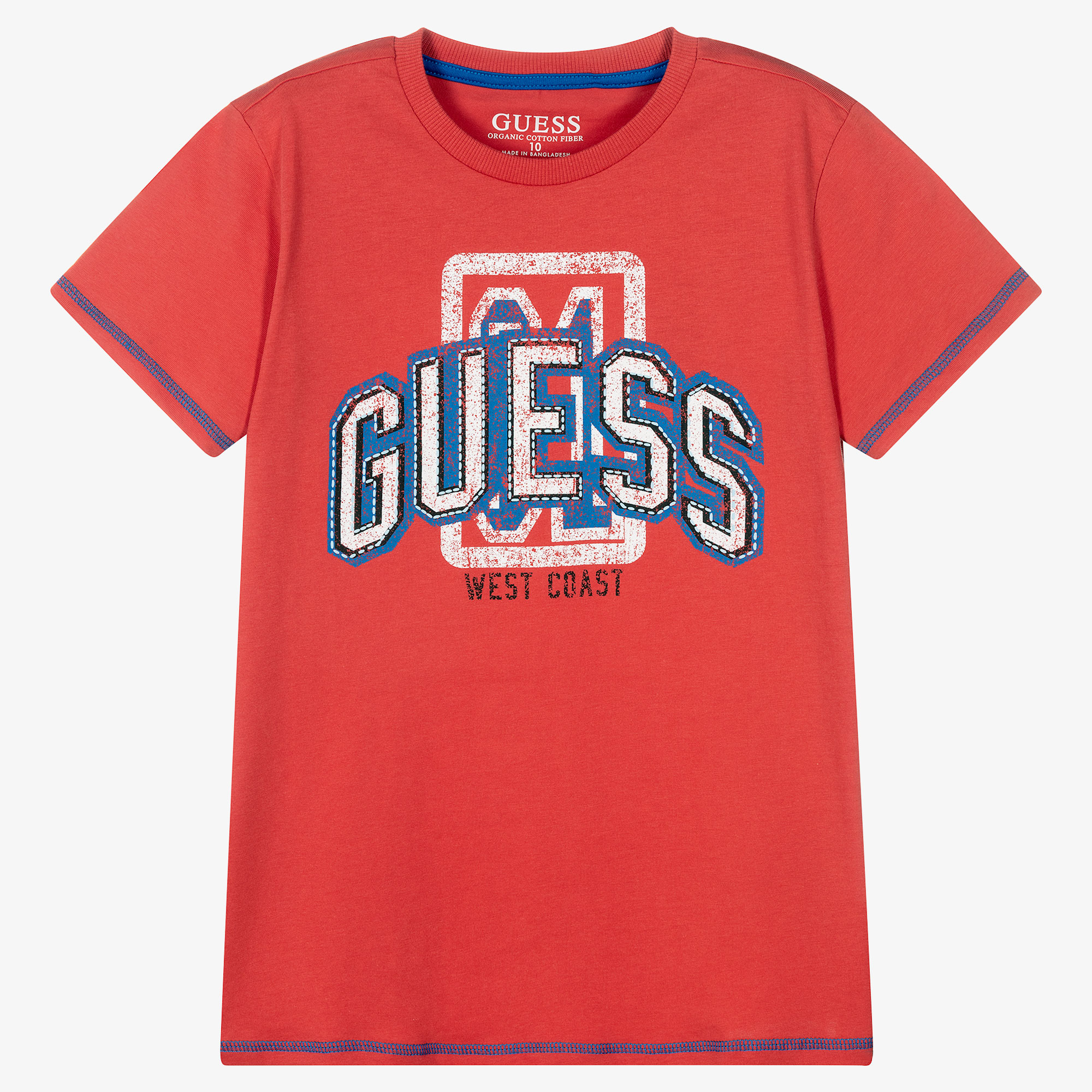 Tee shirt guess rouge deals