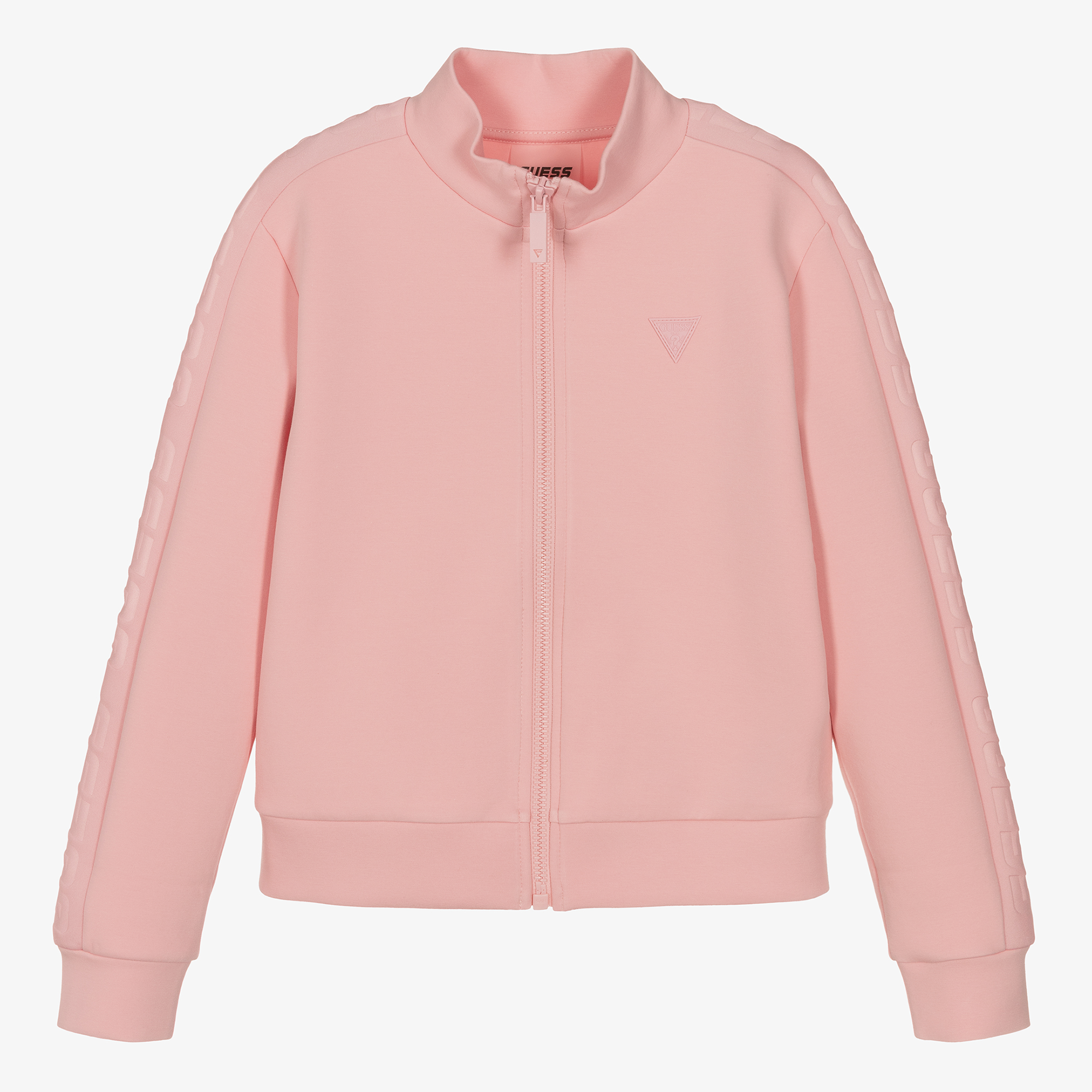 Velvet sweatshirt with logo detail brand GUESS