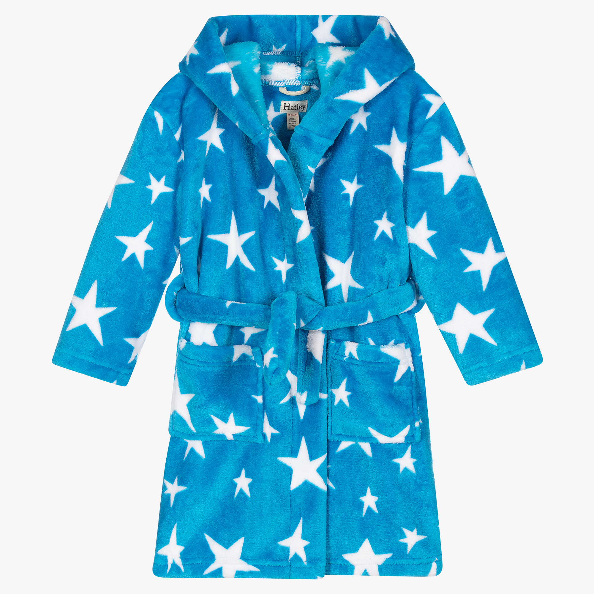 Star Pattern Plush Hooded Robe Music Festival Warm Comfy - Temu