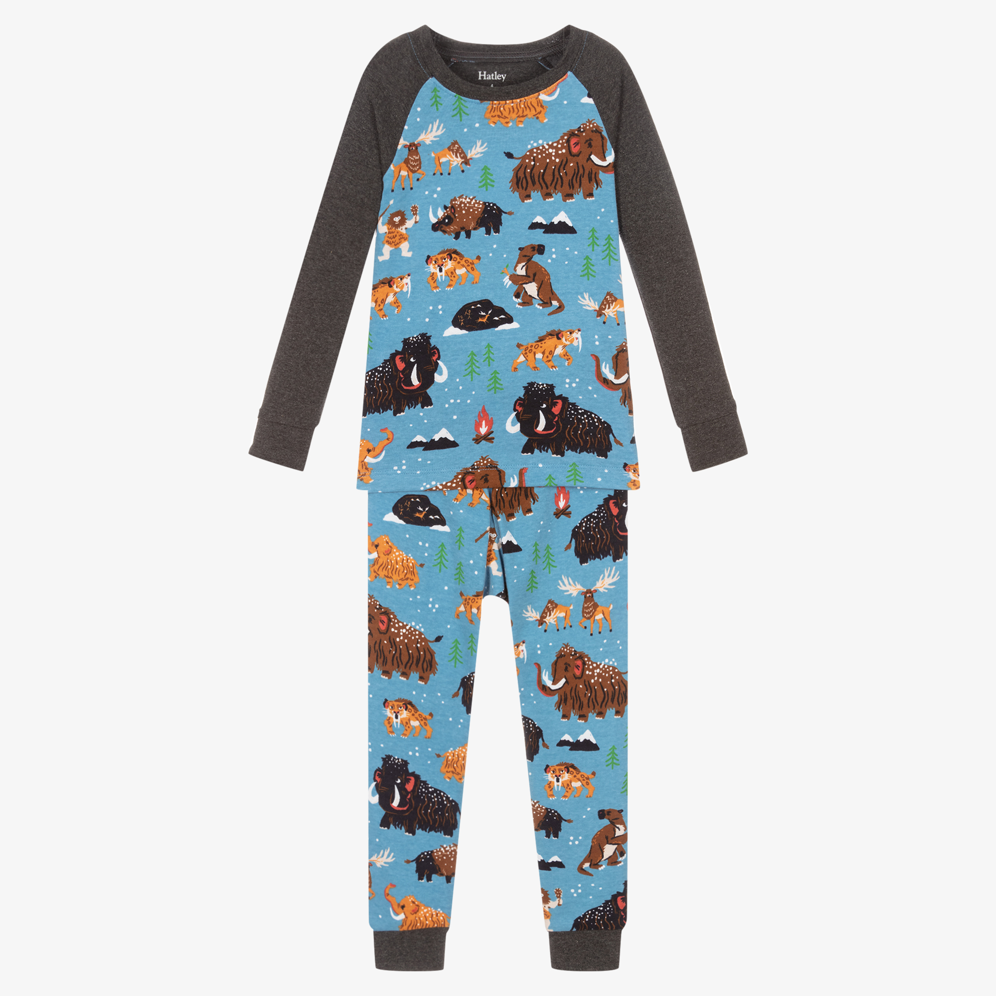 Hatley Organic Cotton Short Sleeve Pyjama Set Pigiama, Parco