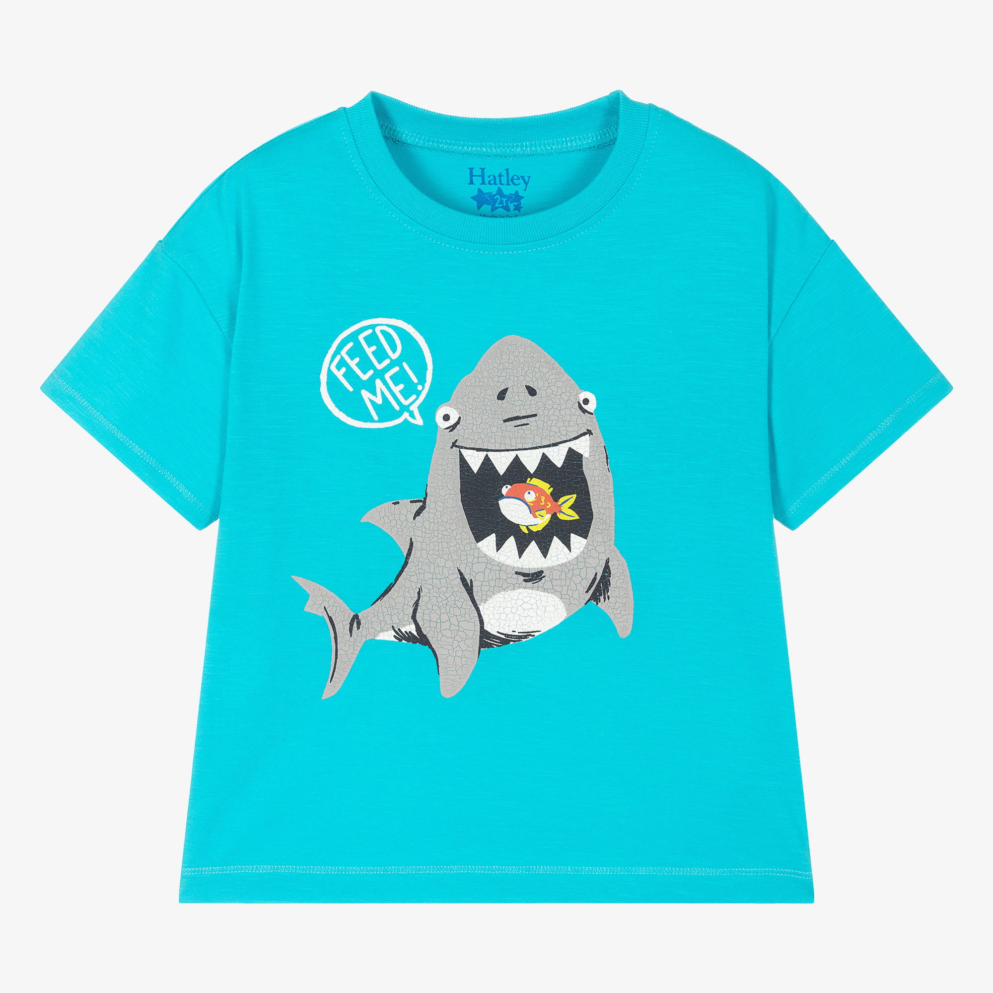 Hatley Boys Blue Cotton Shark T Shirt