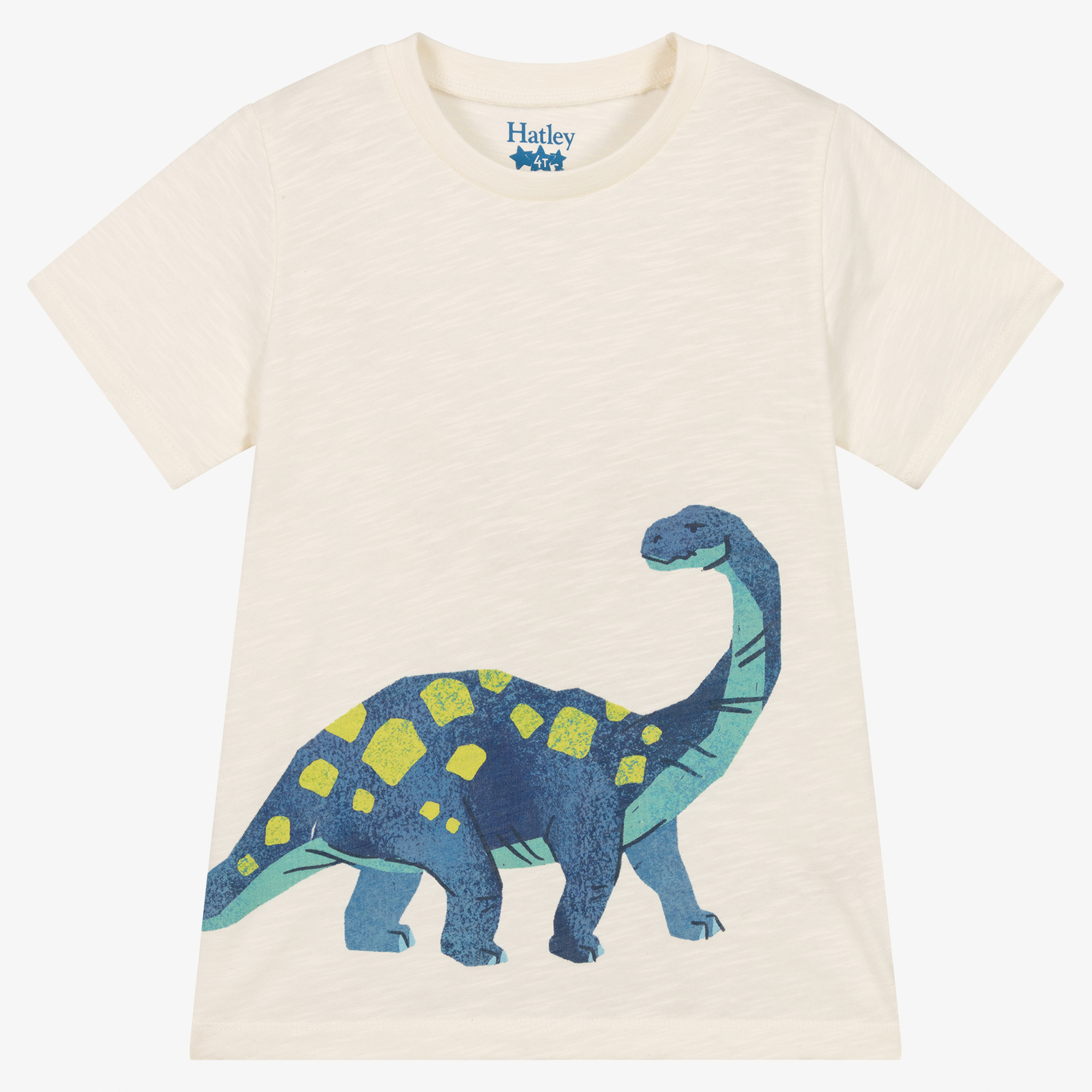 Hatley - Boys Ivory Cotton Dinosaur T-Shirt | Childrensalon Outlet