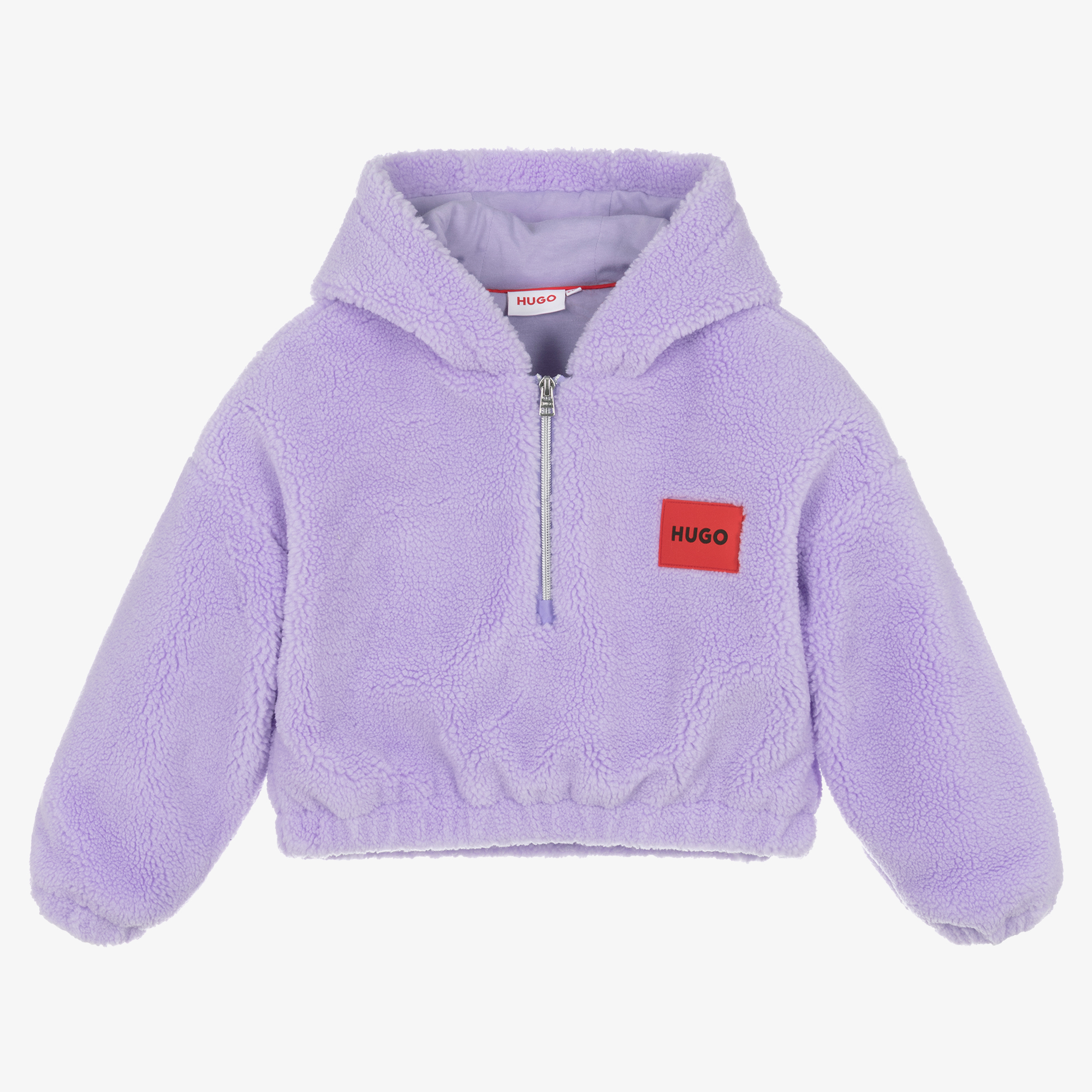 Purple Girls Fleece Hoodies Purple Girls Fleece Printed Hoodie At