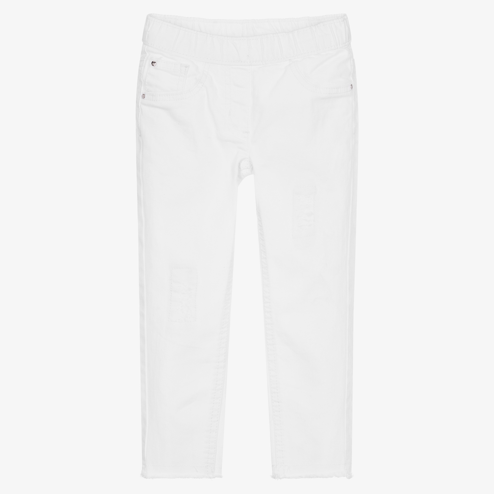 iDO Baby - Girls White Cotton Jeggings 