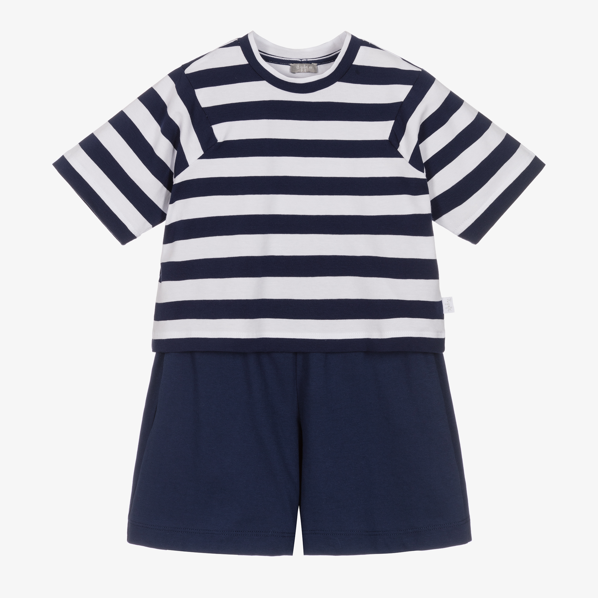 Il Gufo shirt snd short set - Blue