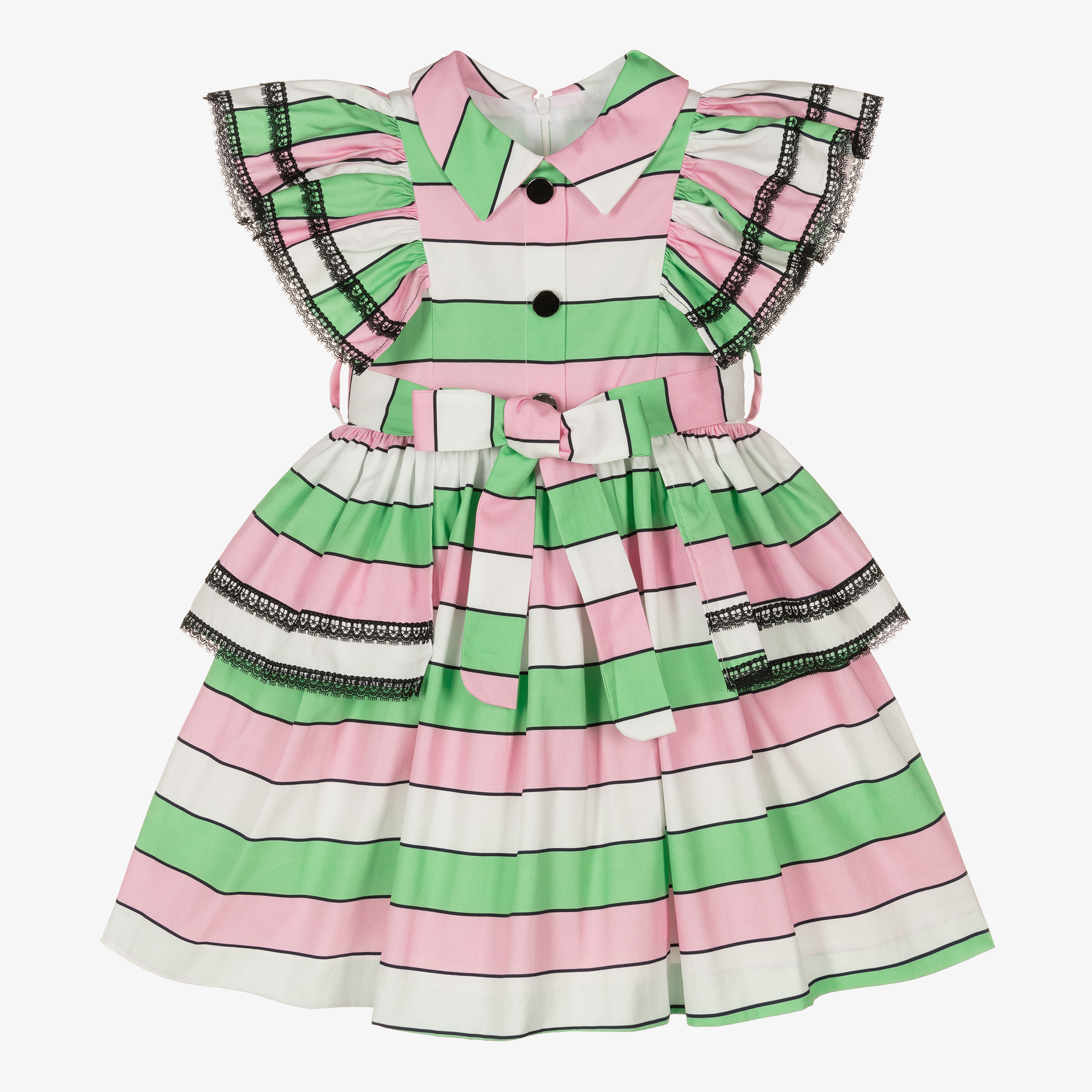 green emerald velvet dress Navy And Pink Striped Dressing Gown main image 0