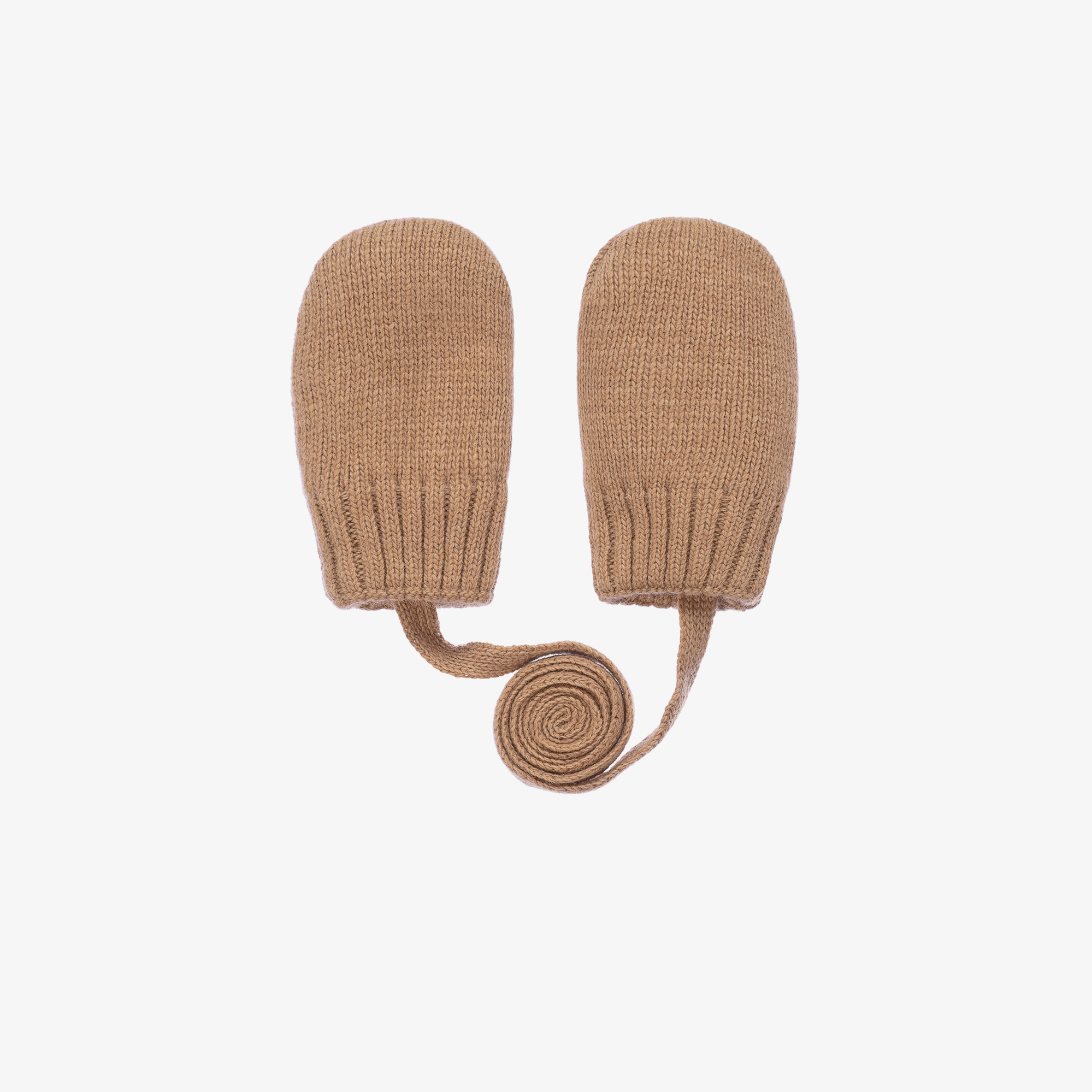 Jamiks Tan Brown Knitted Baby Mittens