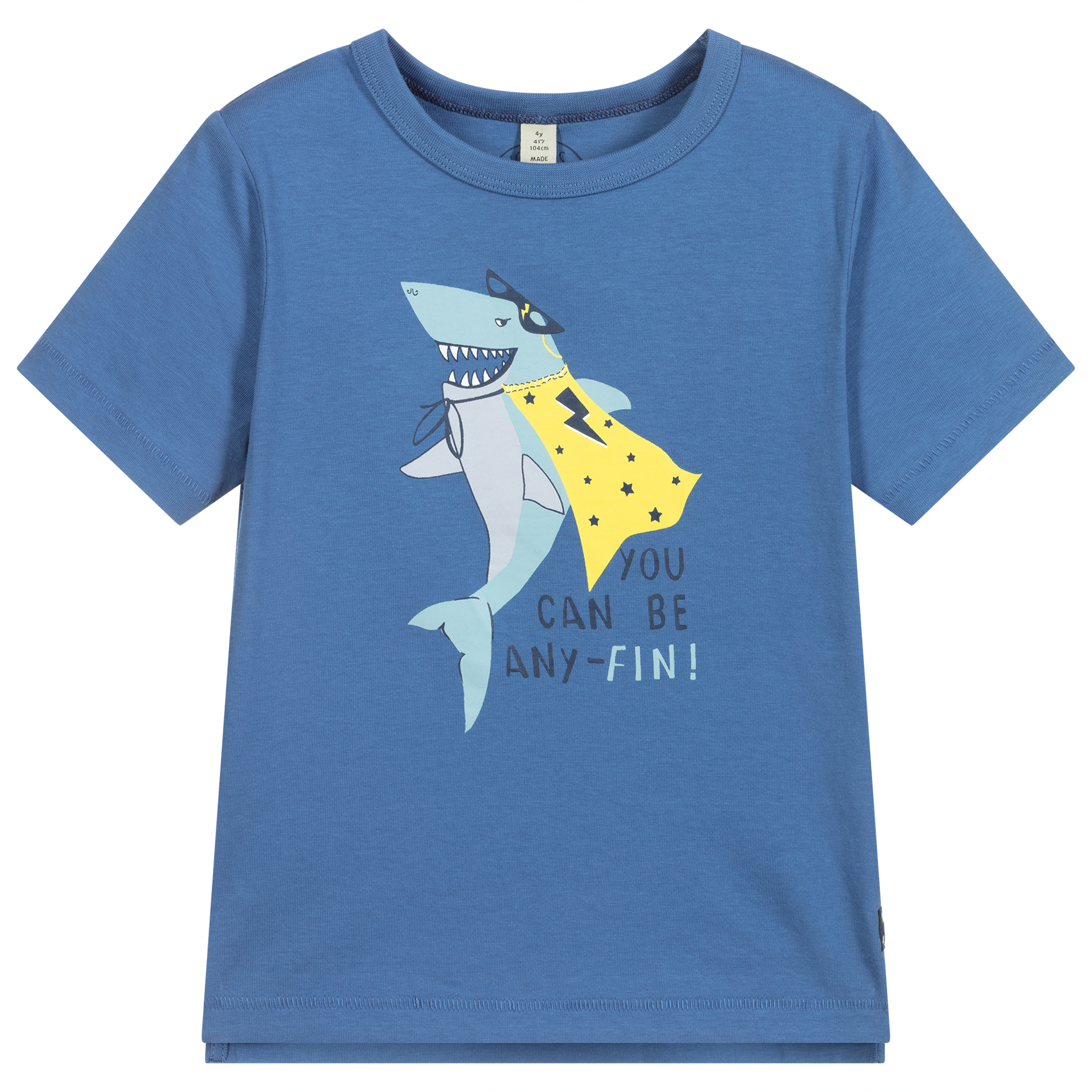 Joules - Boys Blue Shark Print T-Shirt