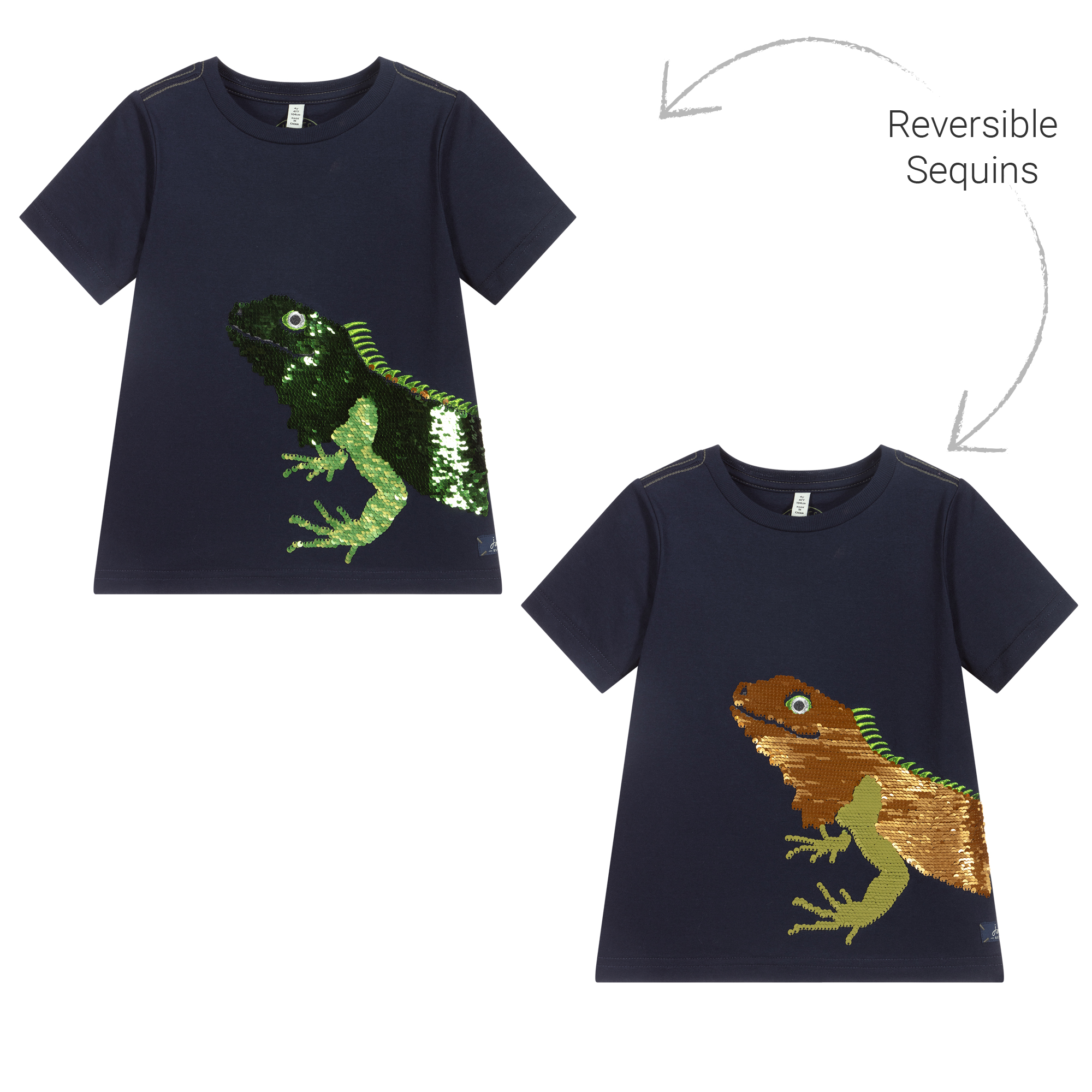 Joules T Shirt Bleu Marine Iguane Garcon Childrensalon Outlet