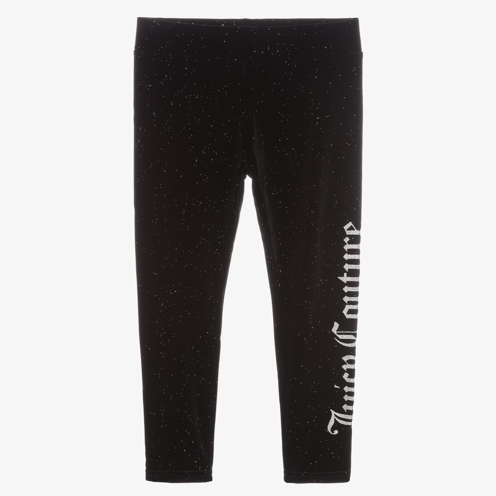 Juicy Couture - Black Glitter Velour Leggings