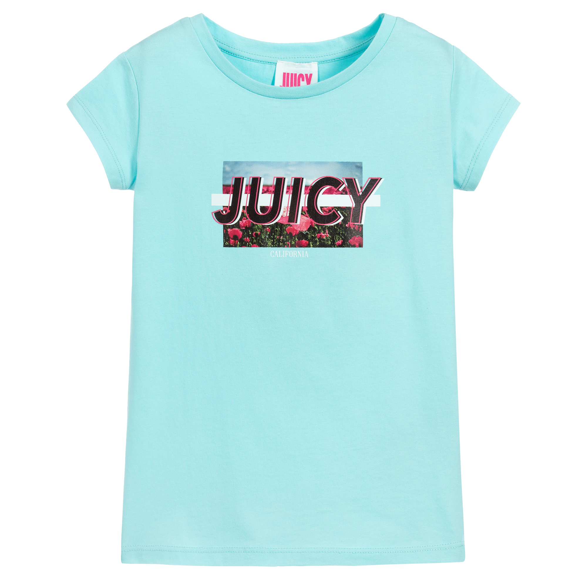 Juicy Couture - Blue Cotton Logo T-shirt | Childrensalon Outlet