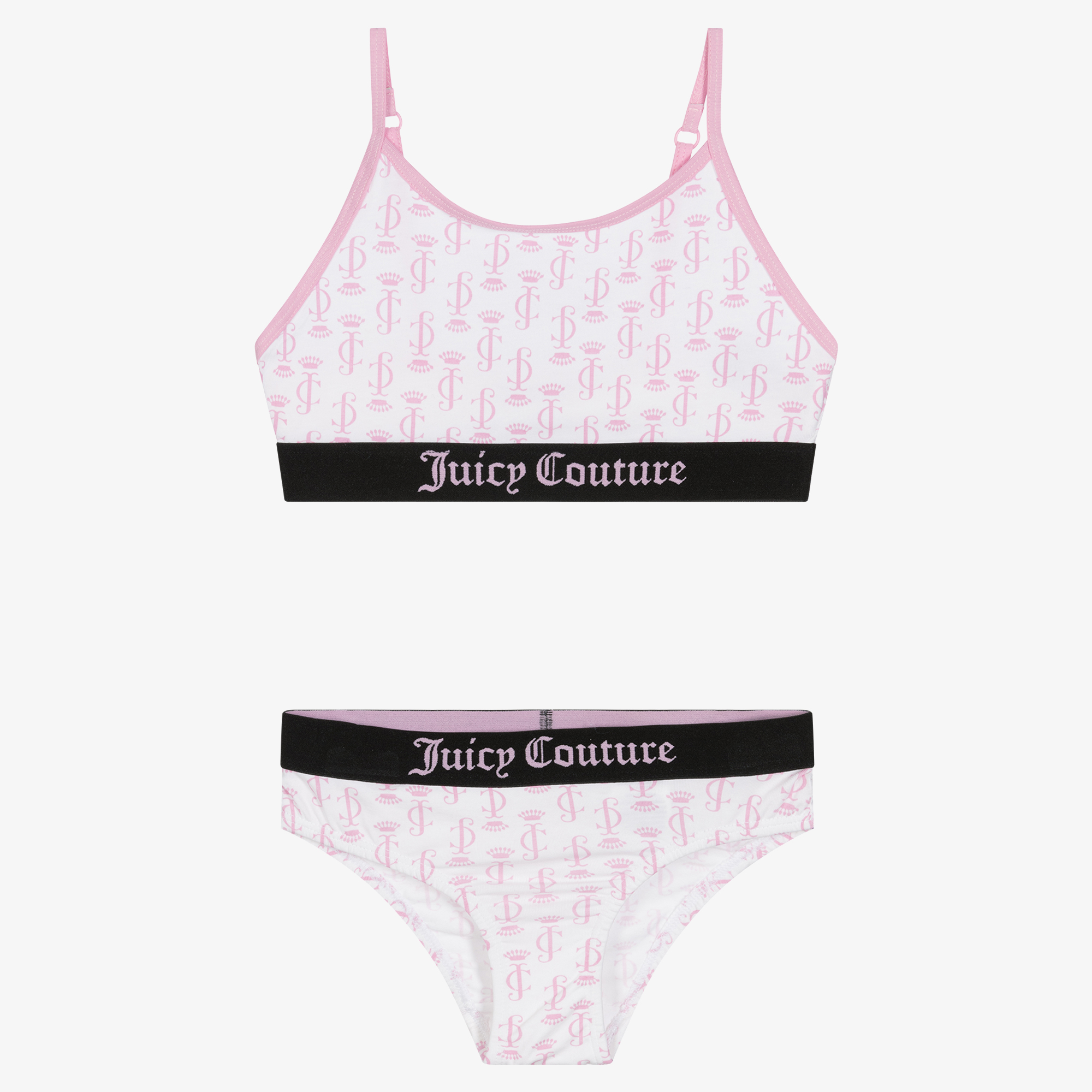 Juicy Couture Girls White Bra Top & Knickers Set