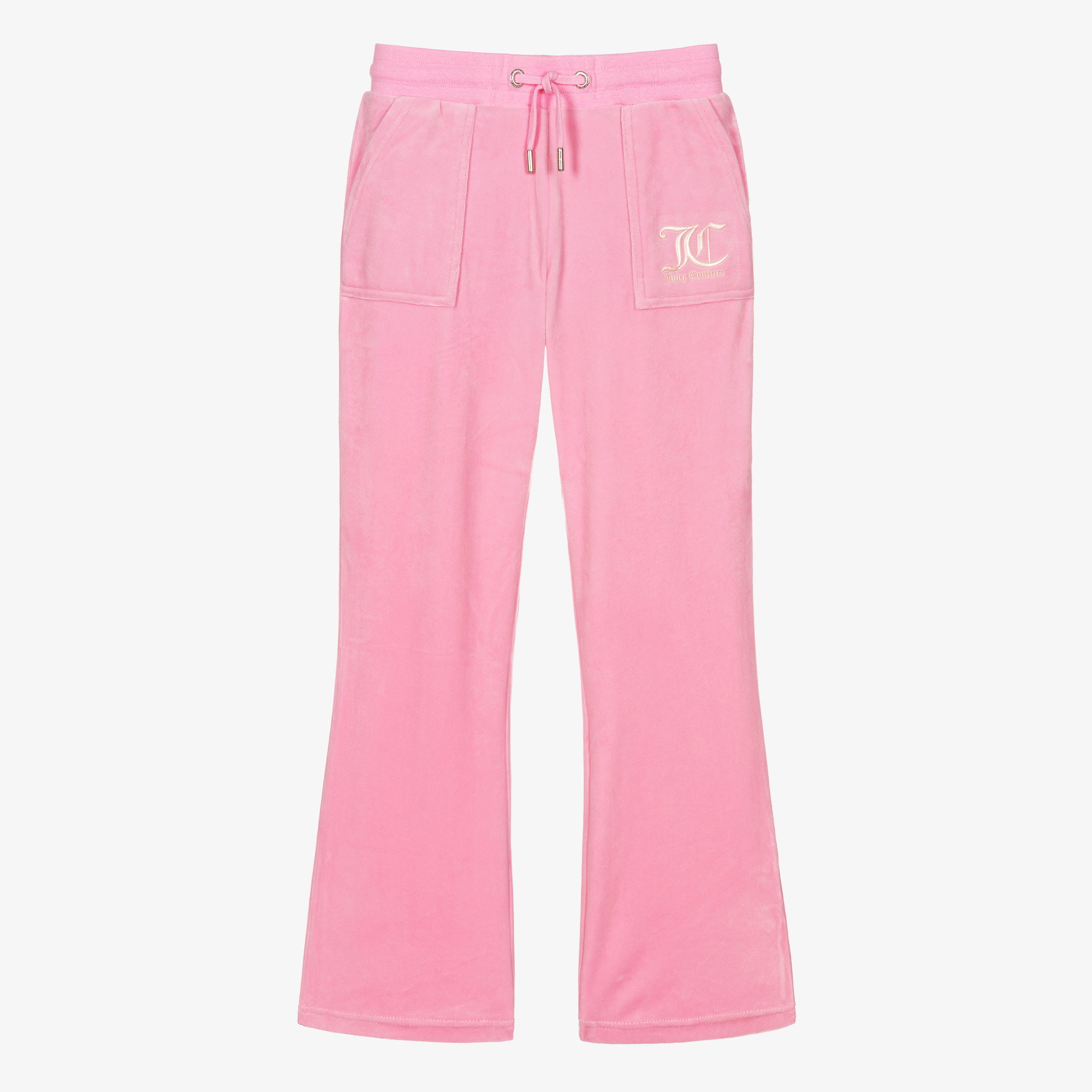 Juicy Couture - Pink Velour Wide Leg Trousers