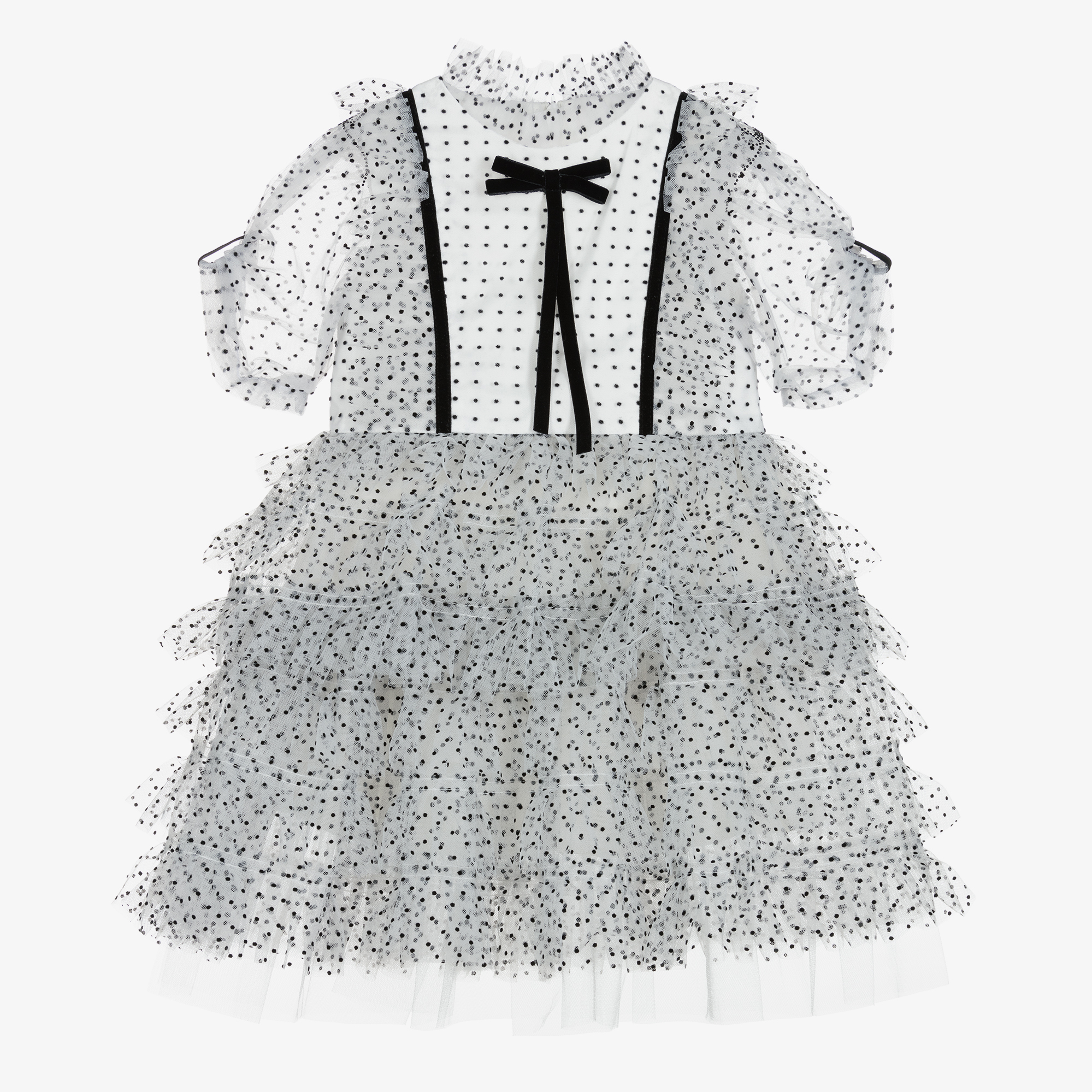 white long sleeve maternity dress PinkBlush White Lace Mesh Overlay Long Sleeve Maternity Maxi Dress main image 1