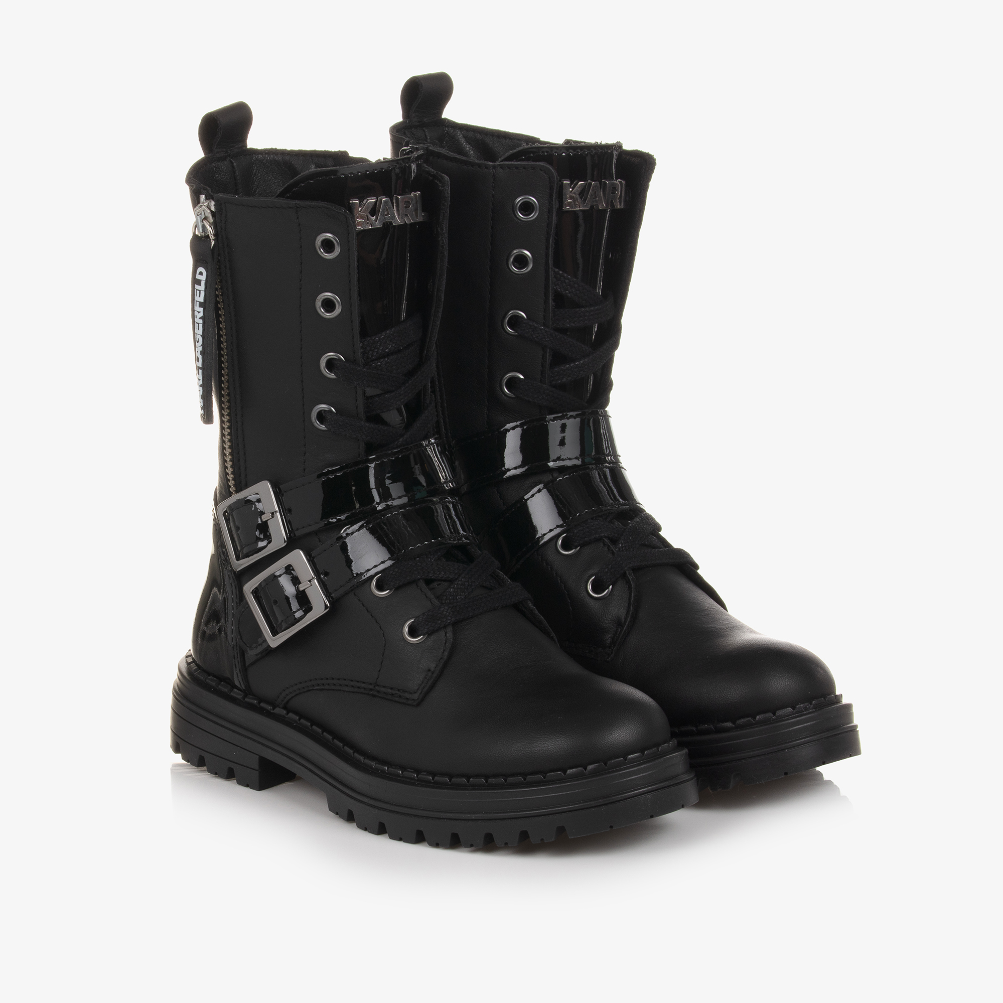 KARLLAGERFELD カールラガーフェルト ブーツ ブラック karl-lagerfeld-kids-girls-