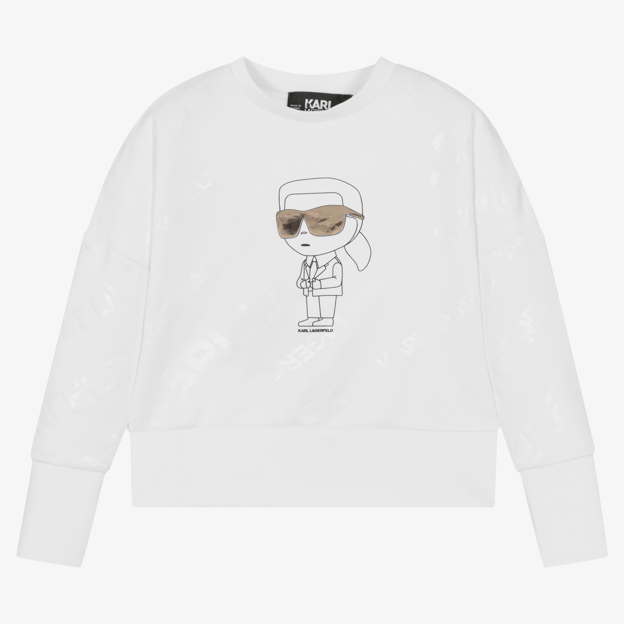 Karl lagerfeld white sweatshirt shop
