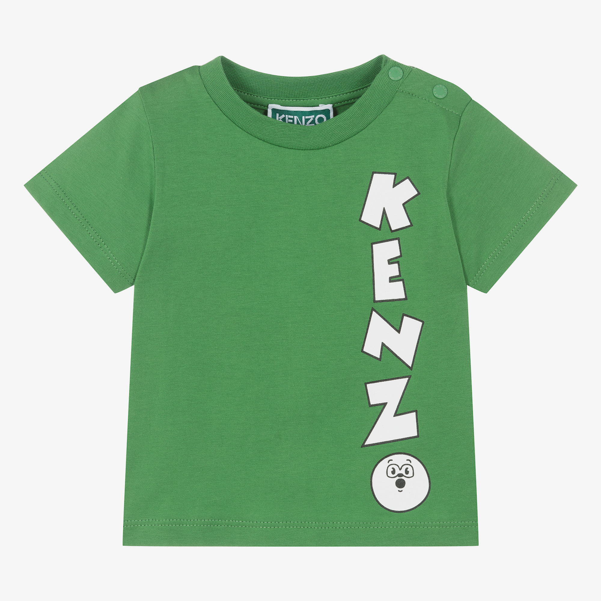 KENZO KIDS - Boys Green Cotton Kenzo Paris T-Shirt