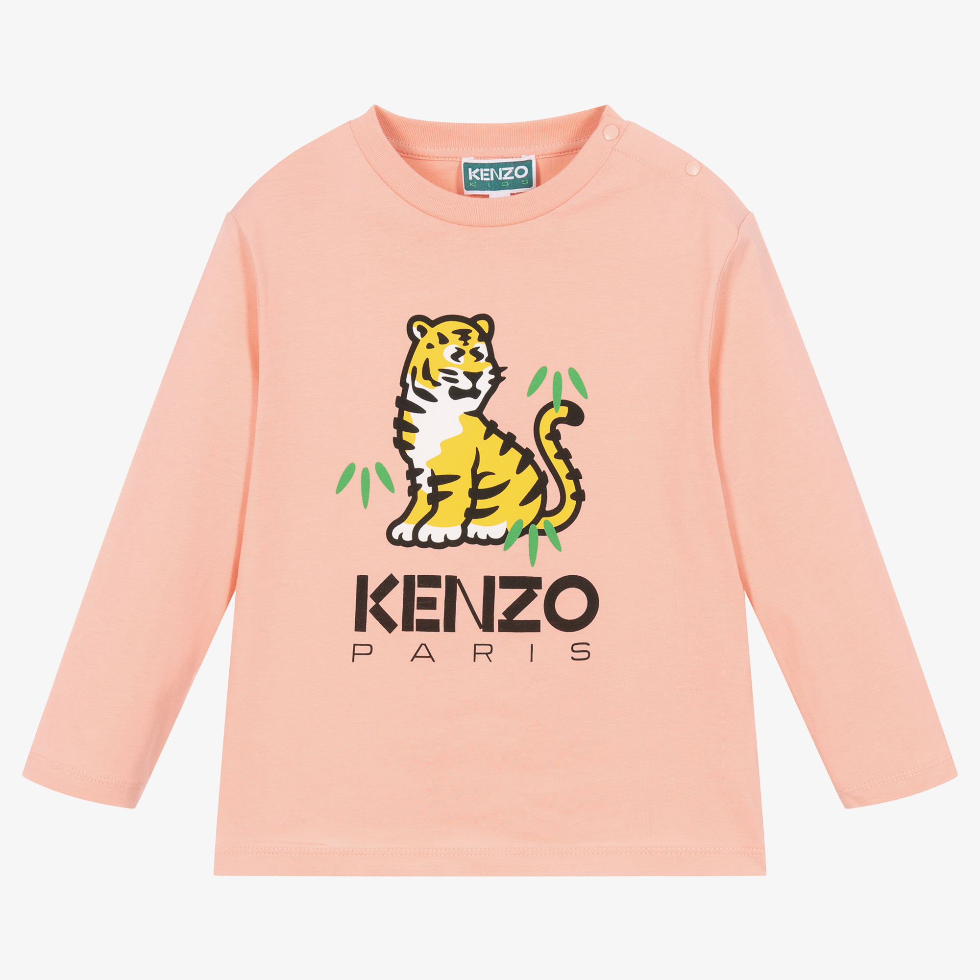 KENZO KIDS - Girls Pink Cotton KOTORA Tiger Top