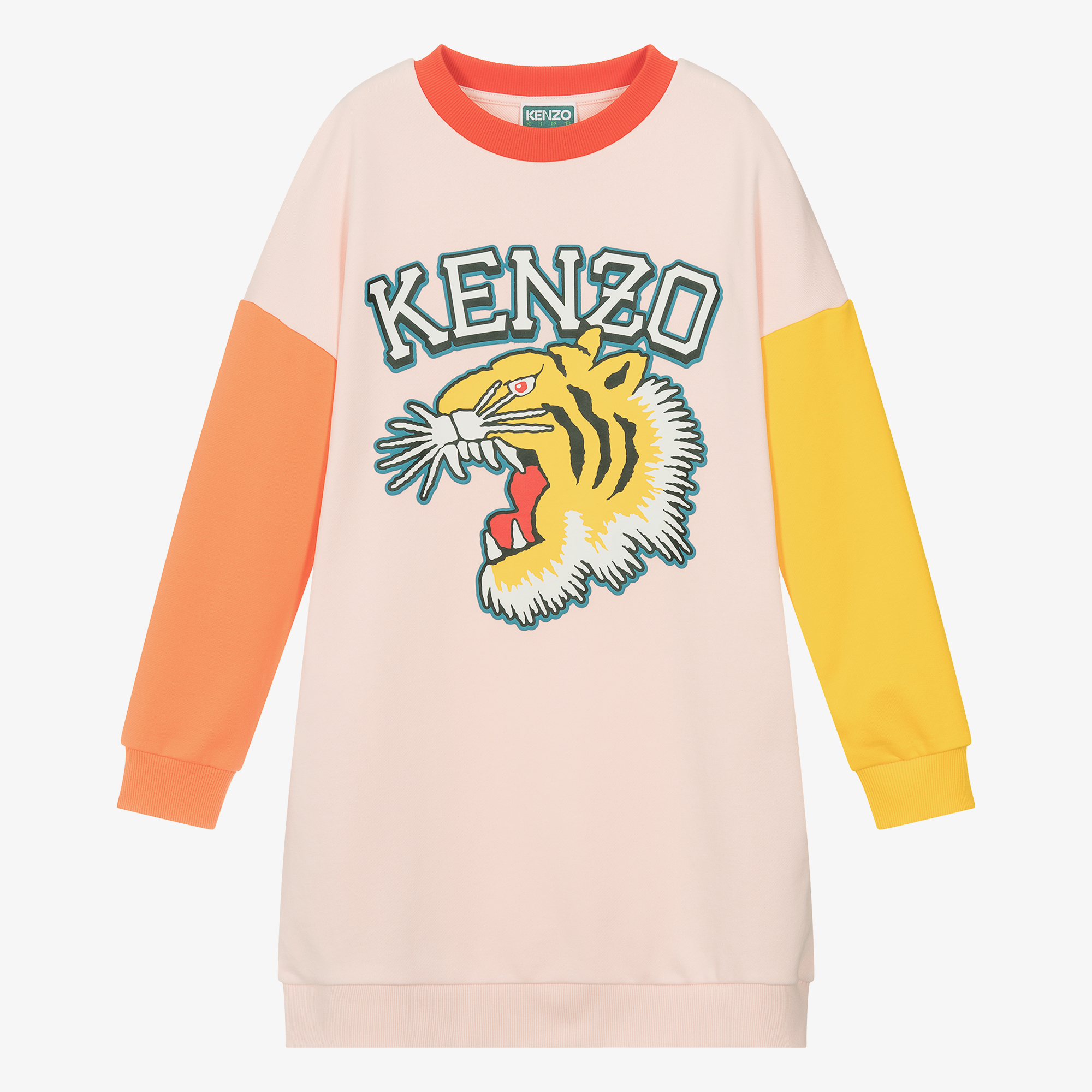 Clothes Yellow Frock Tiger Girl KENZO KIDS Teen Girls Pink Varsity