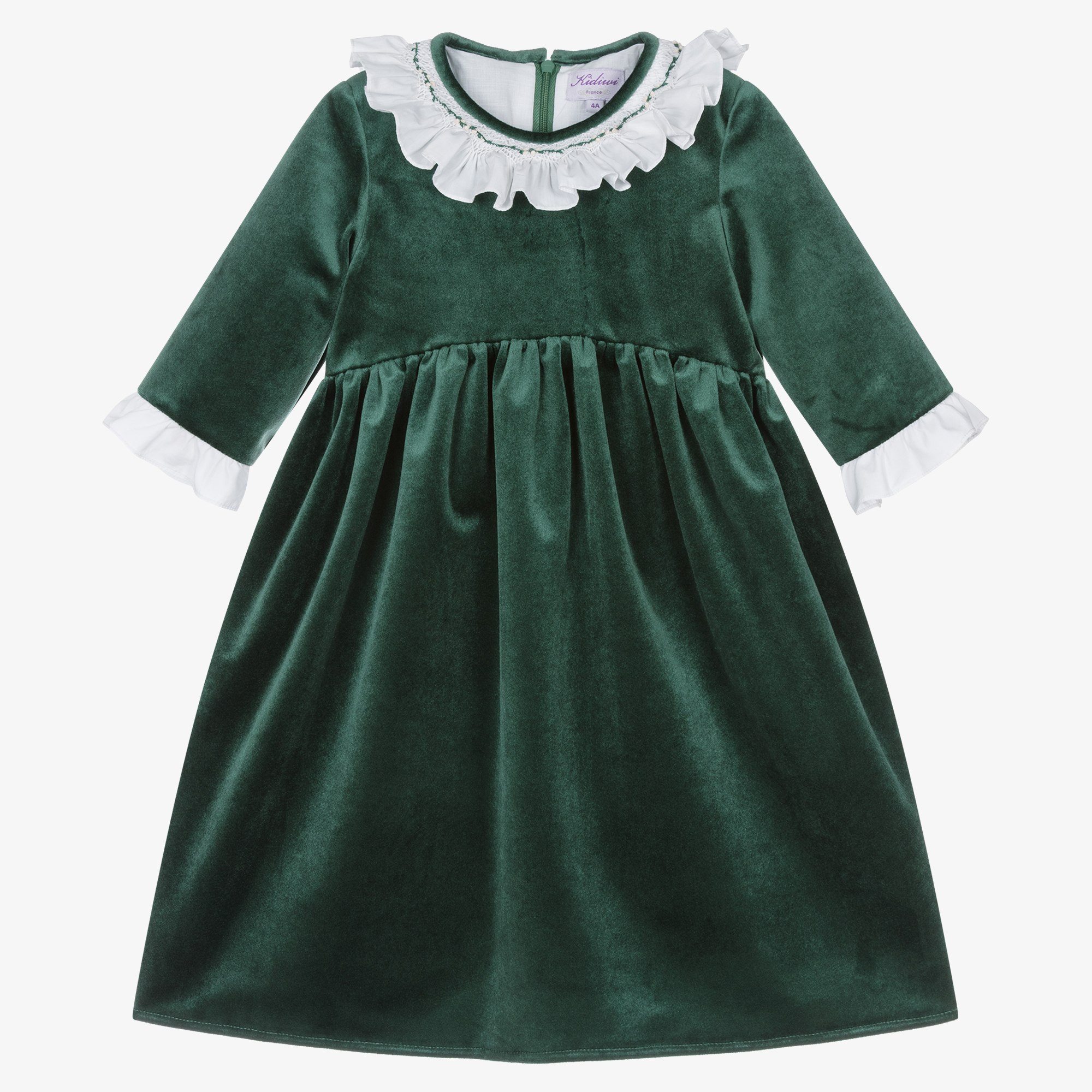 green velvet dress girls Girls: The Amanda Emerald Green Velvet Dress, (12/14) - The Mint Julep Boutique main image 0