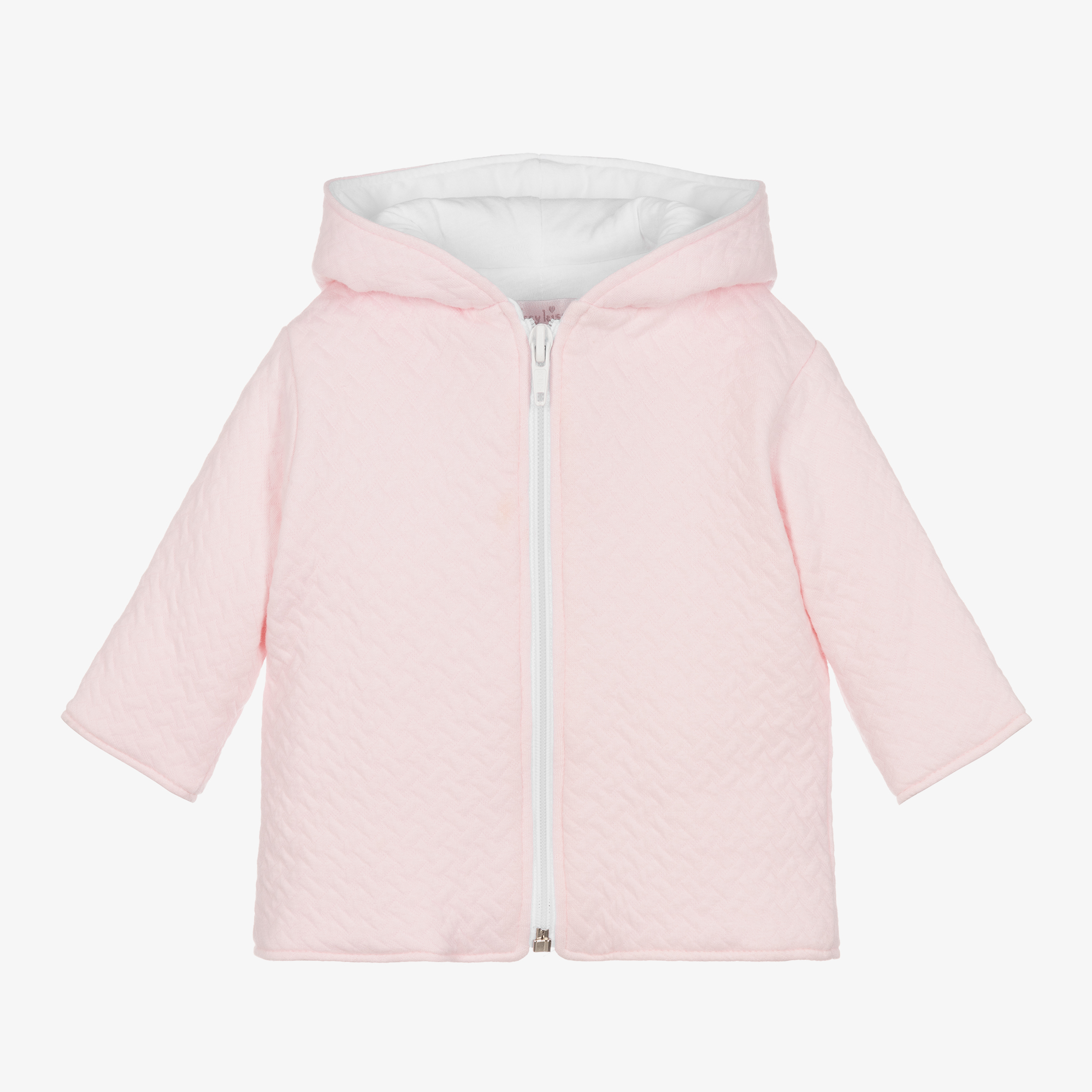 Kissy Kissy Girls Pink Quilted Classic Jacquards Pram Coat