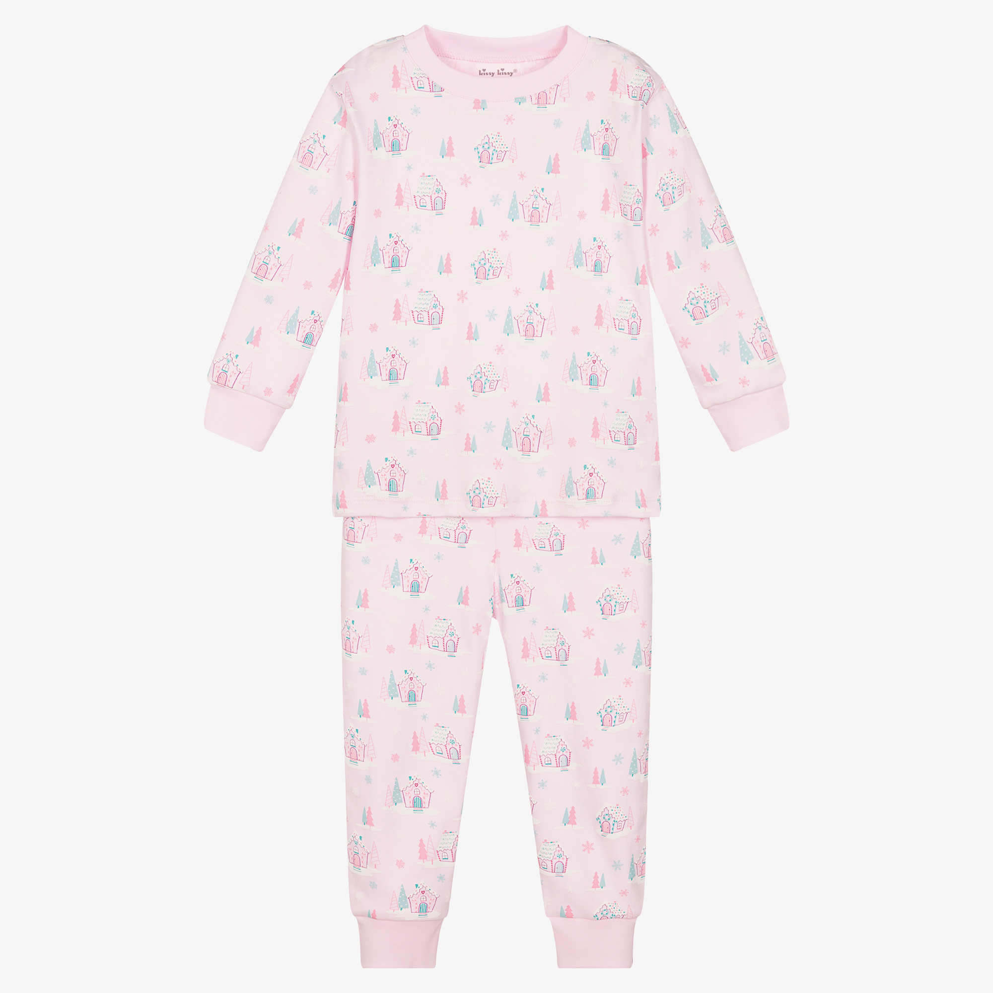Kissy Kissy Pink Cotton Gingerbread Cottages Pyjamas