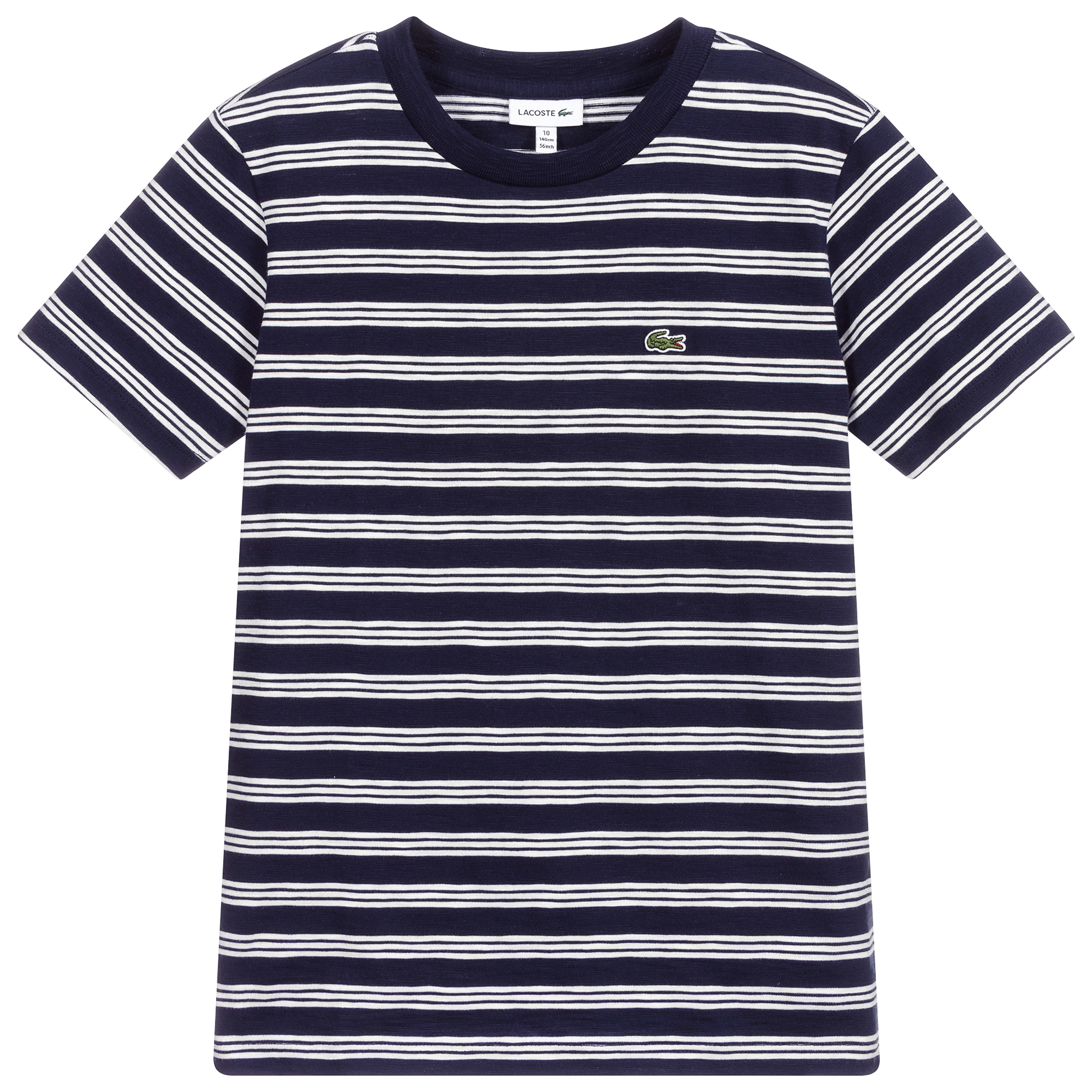 Thriller hane klarhed Lacoste - Teen Blue Striped Logo T-Shirt | Childrensalon Outlet