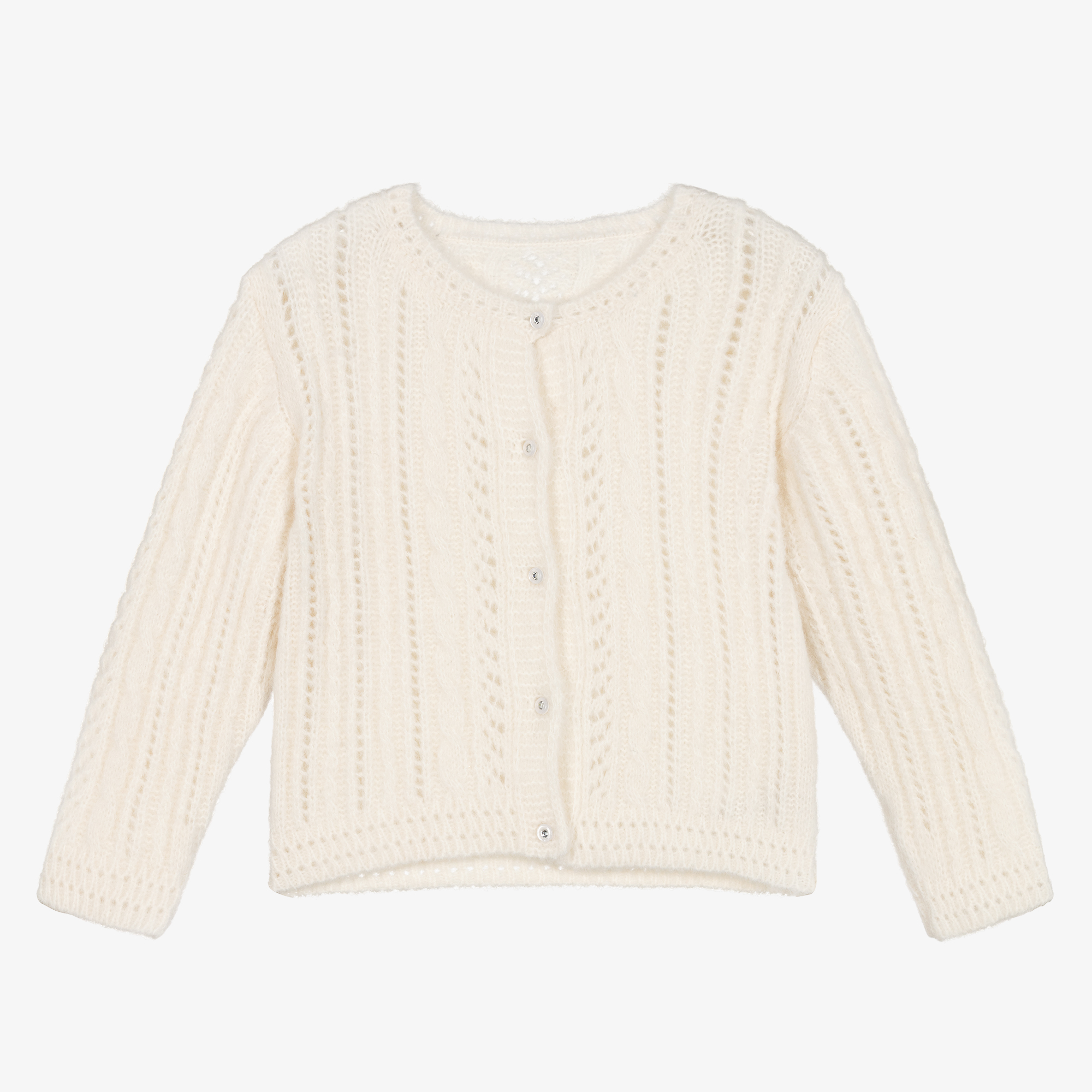 カーディガン Frilly cable knit cardigan レディース Lucy Chunky Bobble Detail Cardigan