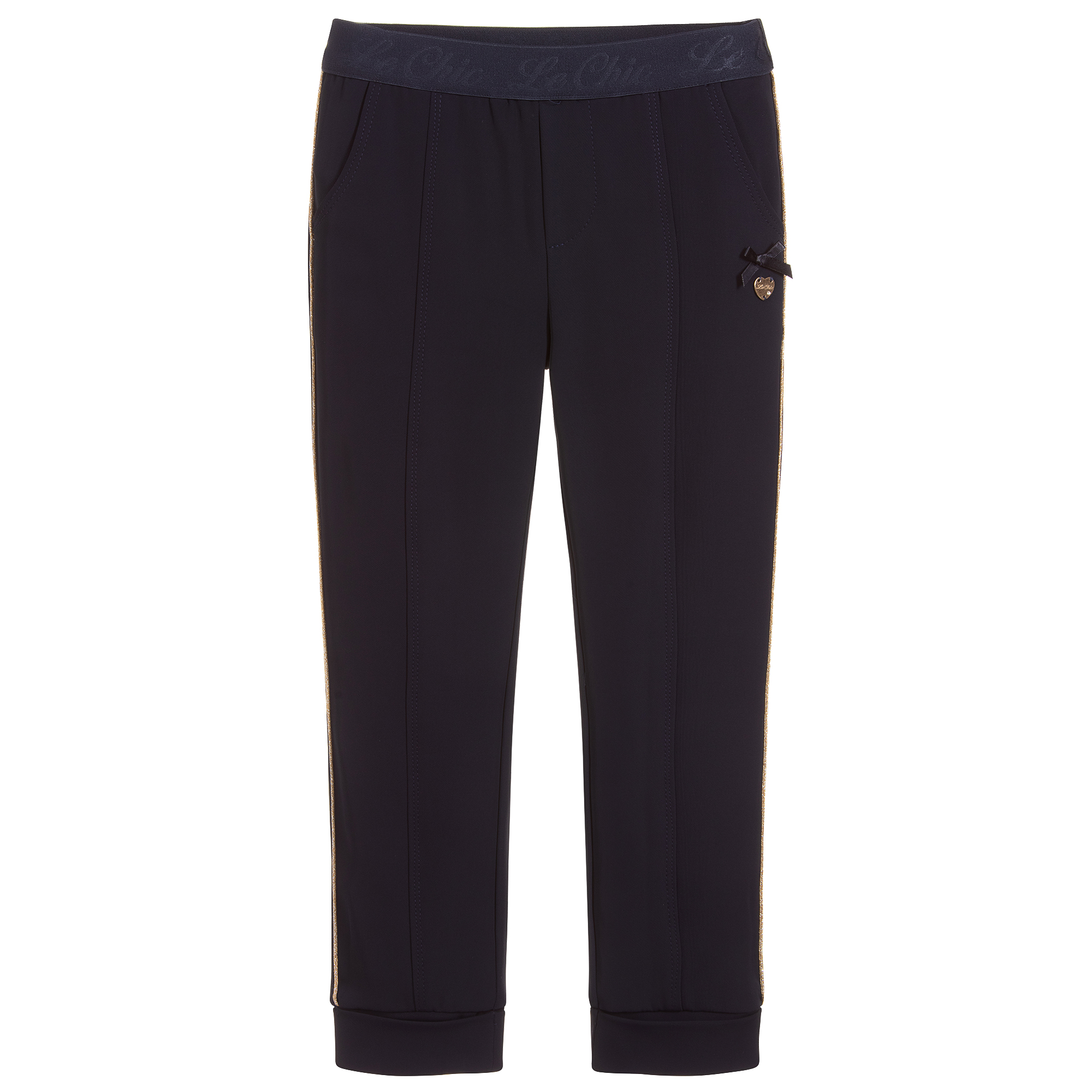 girls navy blue tracksuit bottoms