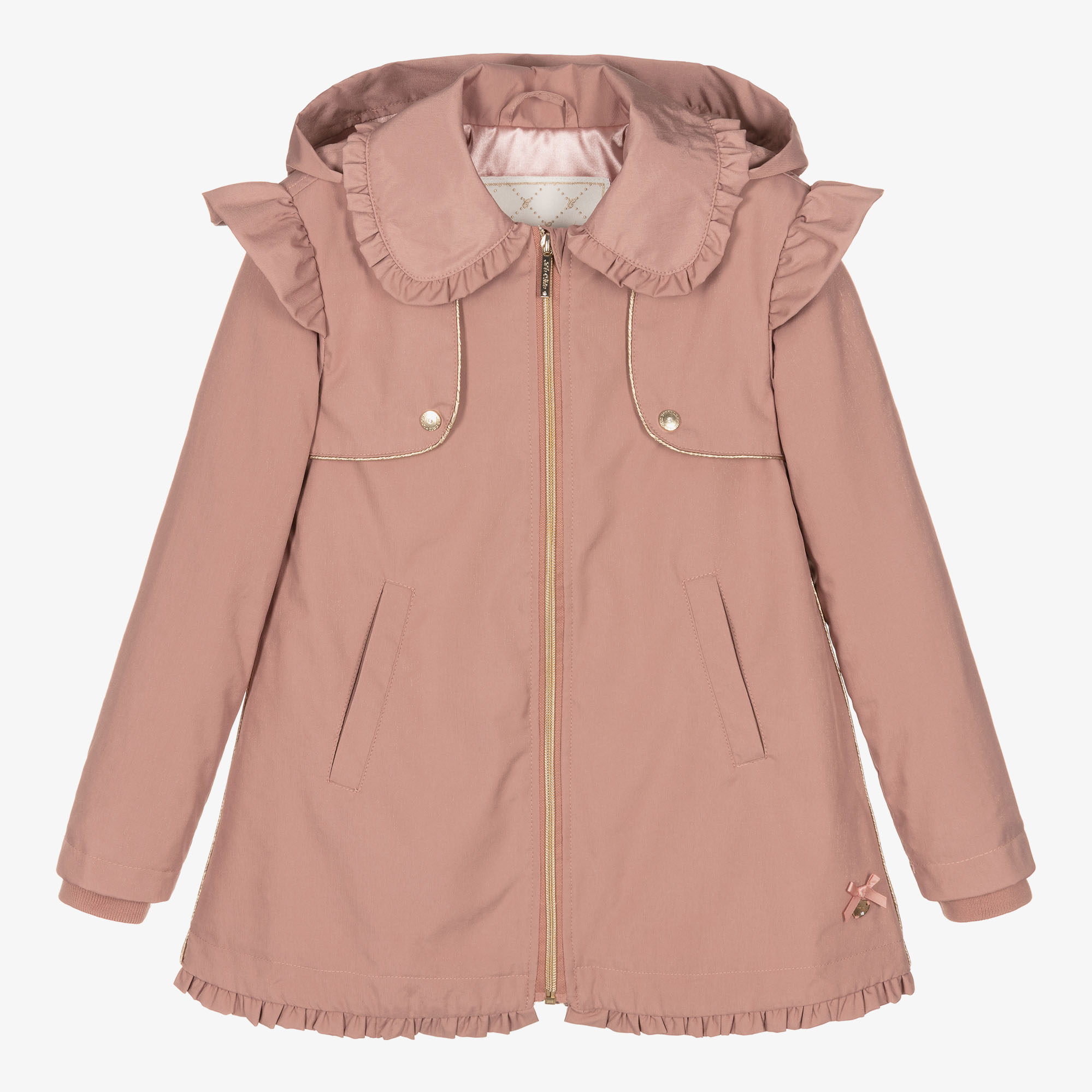 Le Chic Rosa Mantel mit R schen f r M dchen