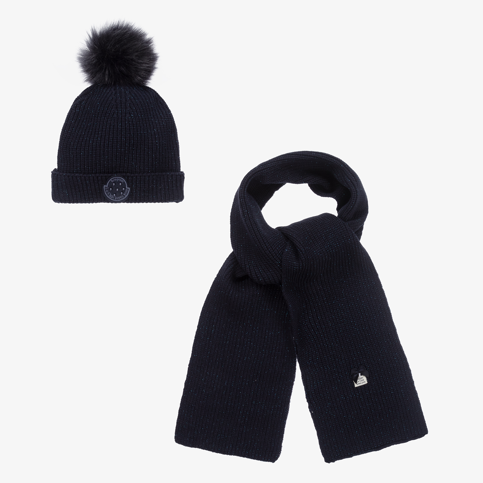 Ensemble Bonnet Et Écharpe Gap Fille – Bleu Polaire Taille Small (Neuf Étiquettes)